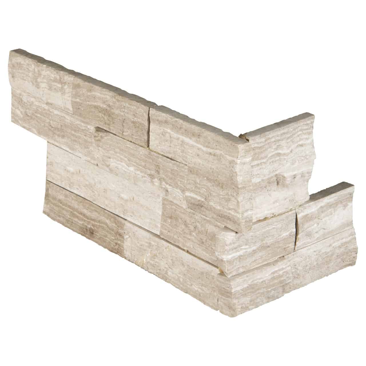 White Oak Splitface " L" Panel 6x18"