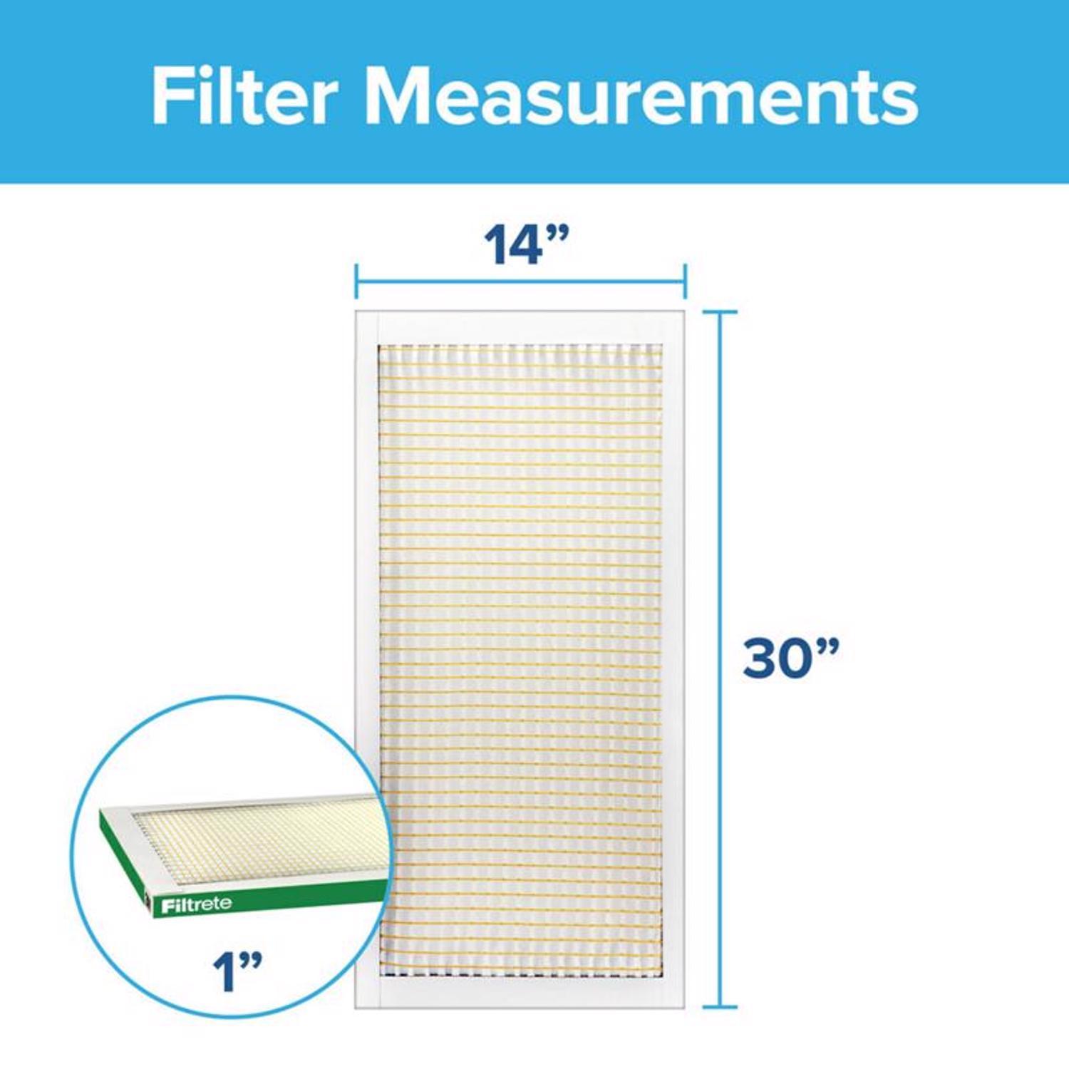 Filtrete 14 in. W X 30 in. H X 1 in. D Polypropylene 8 MERV Pleated Air Filter 1 pk
