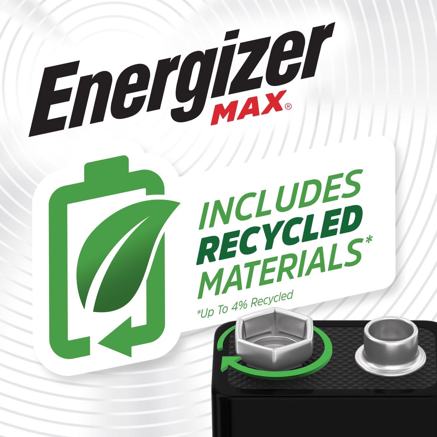Energizer Max 9-Volt Alkaline Batteries 4 pk Carded