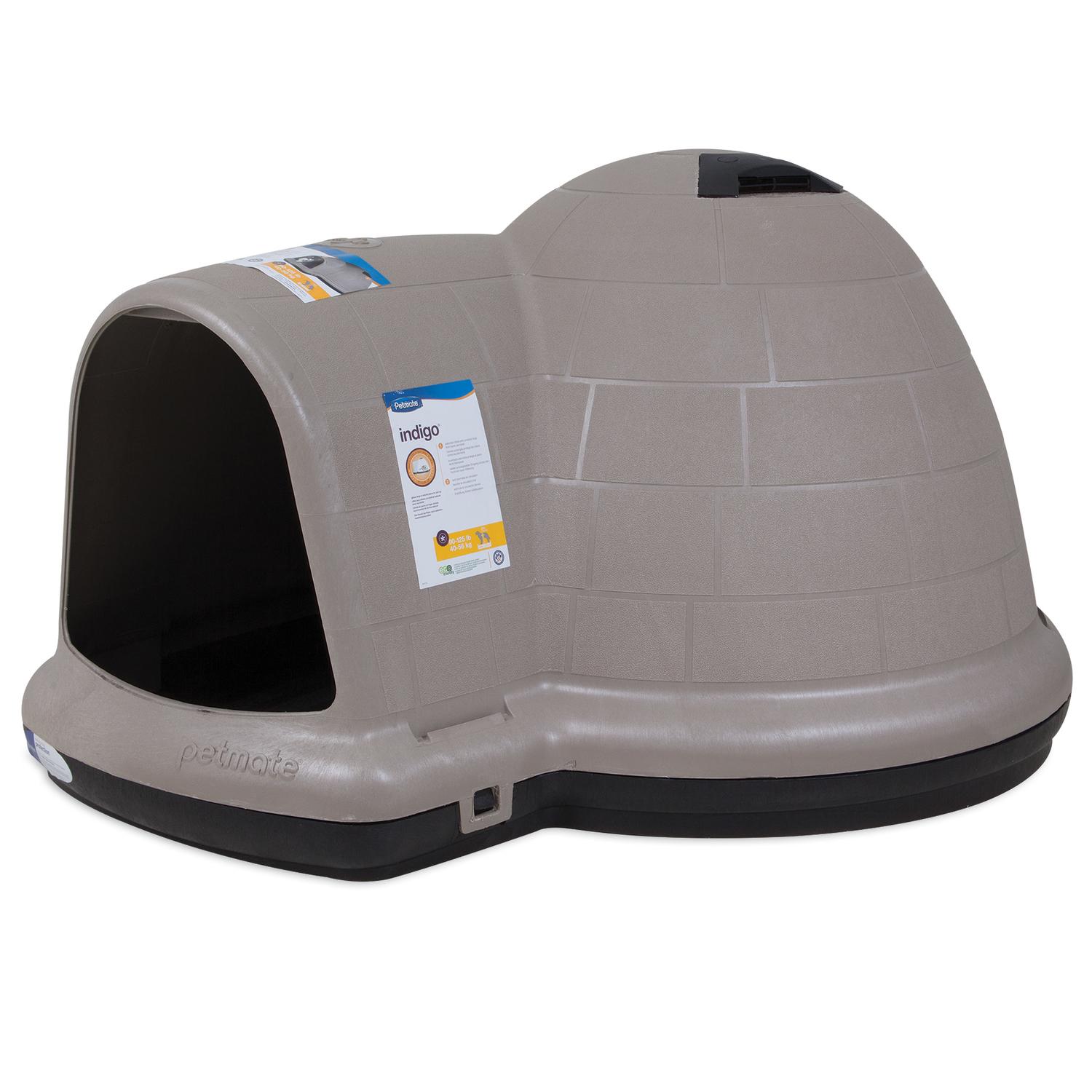 Petmate Indigo Extra Large Plastic Dog House Black/Taupe 39.3 in. H X 51.5 in. W X 30 in. D