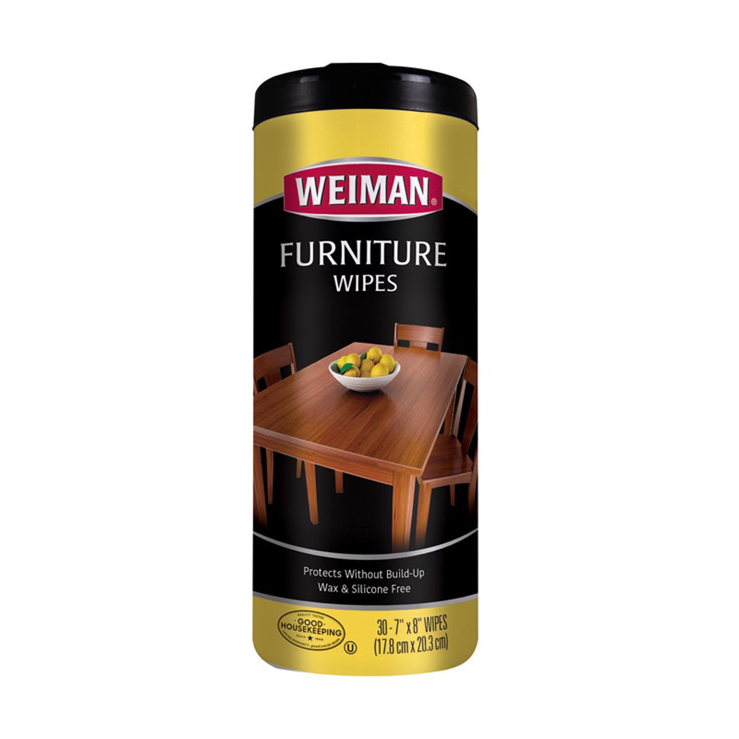 Weiman Lemon Scent Wood Cleaner and Polish 30 pk Wipes