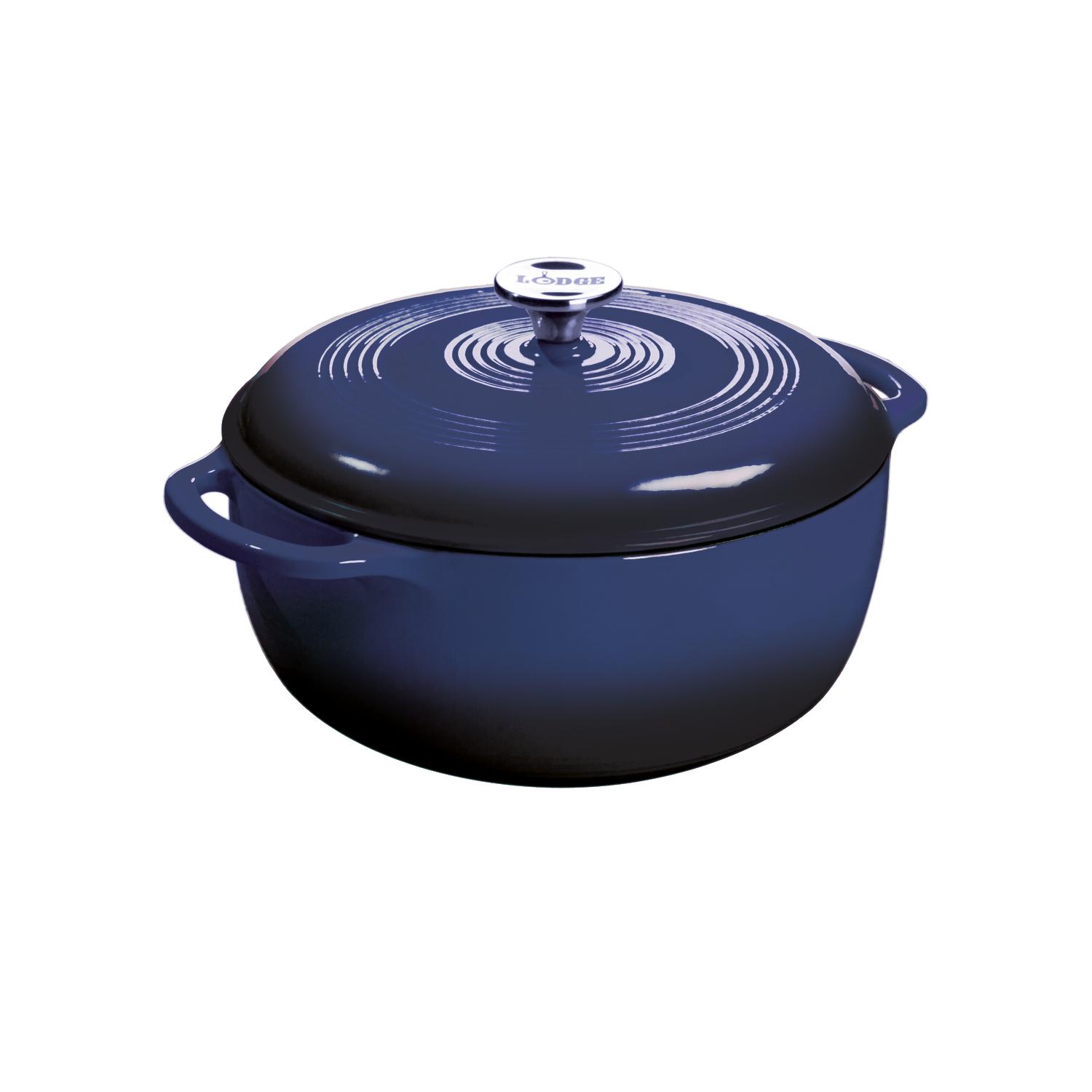 Lodge Cast Iron Dutch Oven 6 qt Indigo