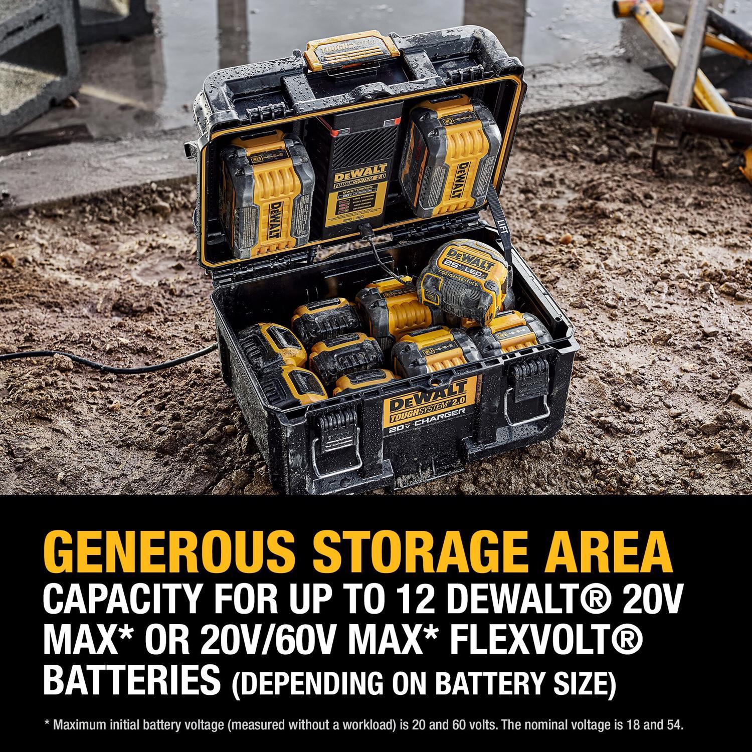 DeWalt 20V MAX Tough System 2.0 DWST08050 Lithium-Ion Box Battery Charger Box 1 pc