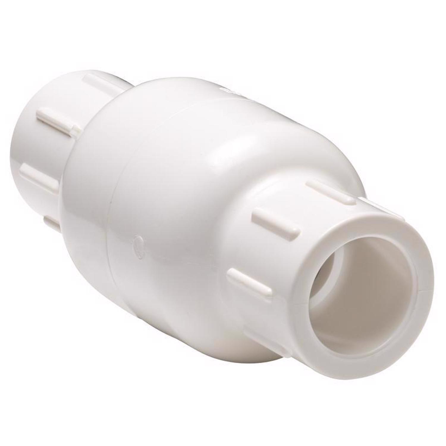Homewerks 2 in. D X 2 in. D Solvent PVC Spring Loaded Check Valve