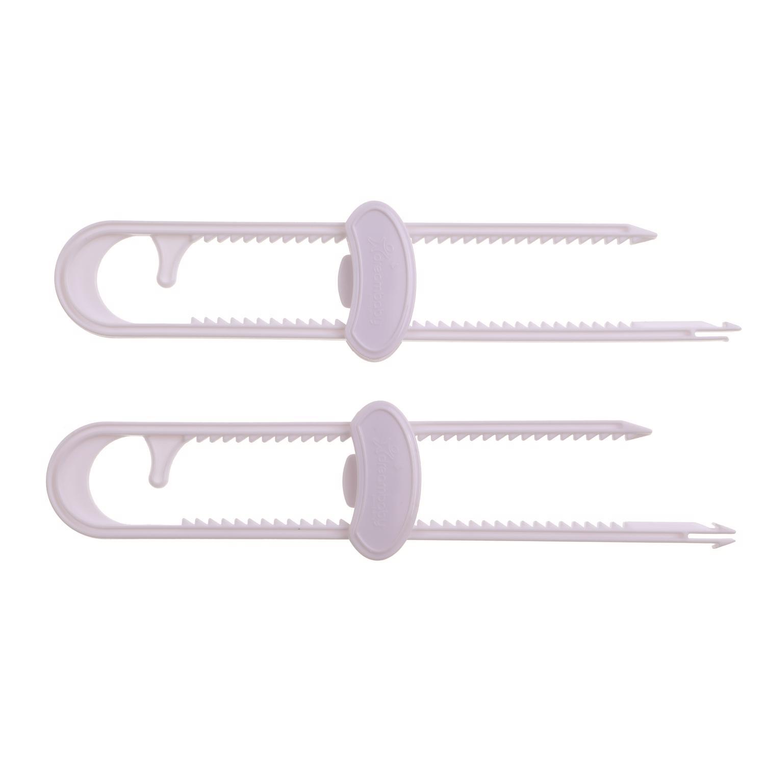 Dreambaby White Plastic Cabinet Slide Locks 2 pk