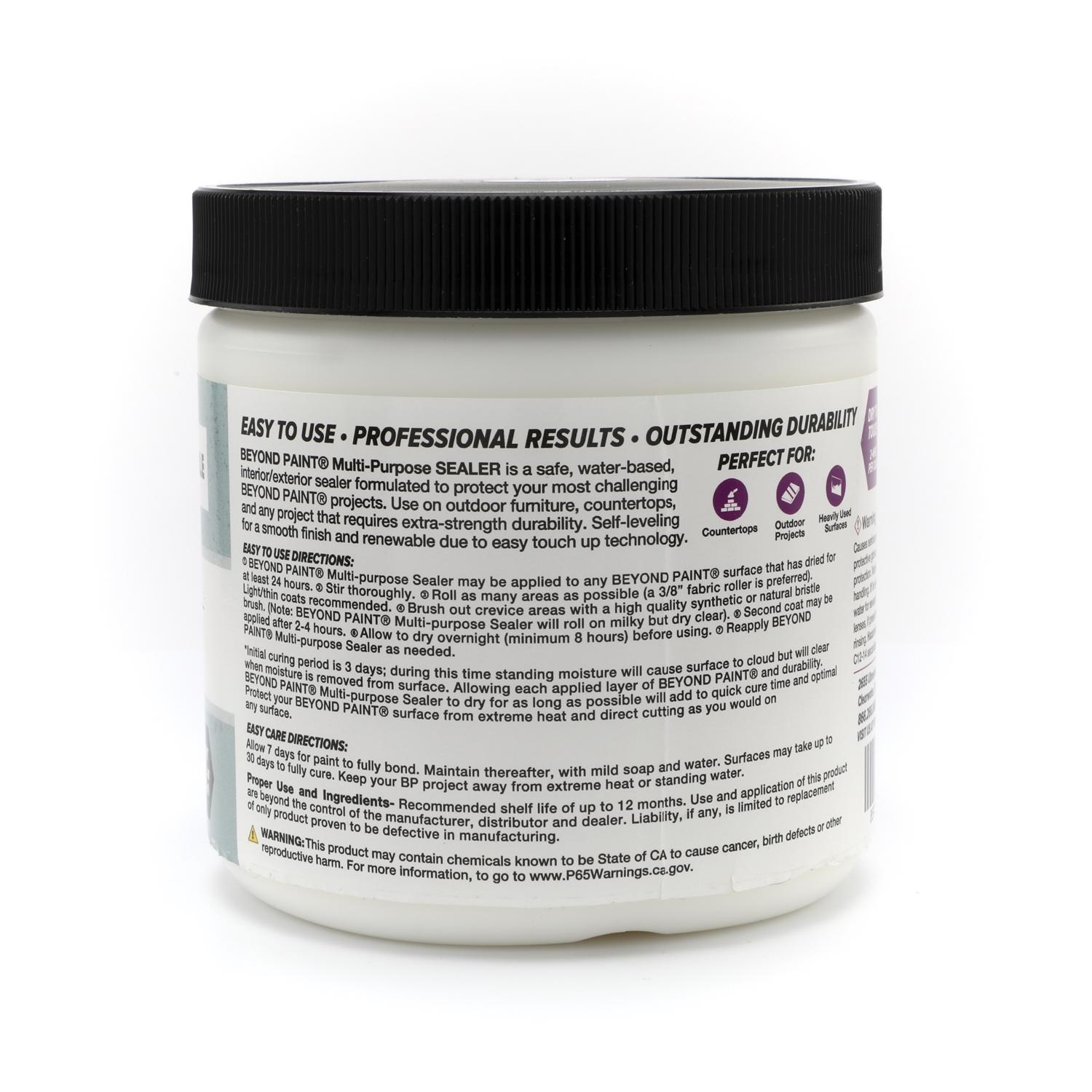 Beyond Paint Satin Clear Water-Based Multipurpose Sealer Exterior and Interior 1 pt
