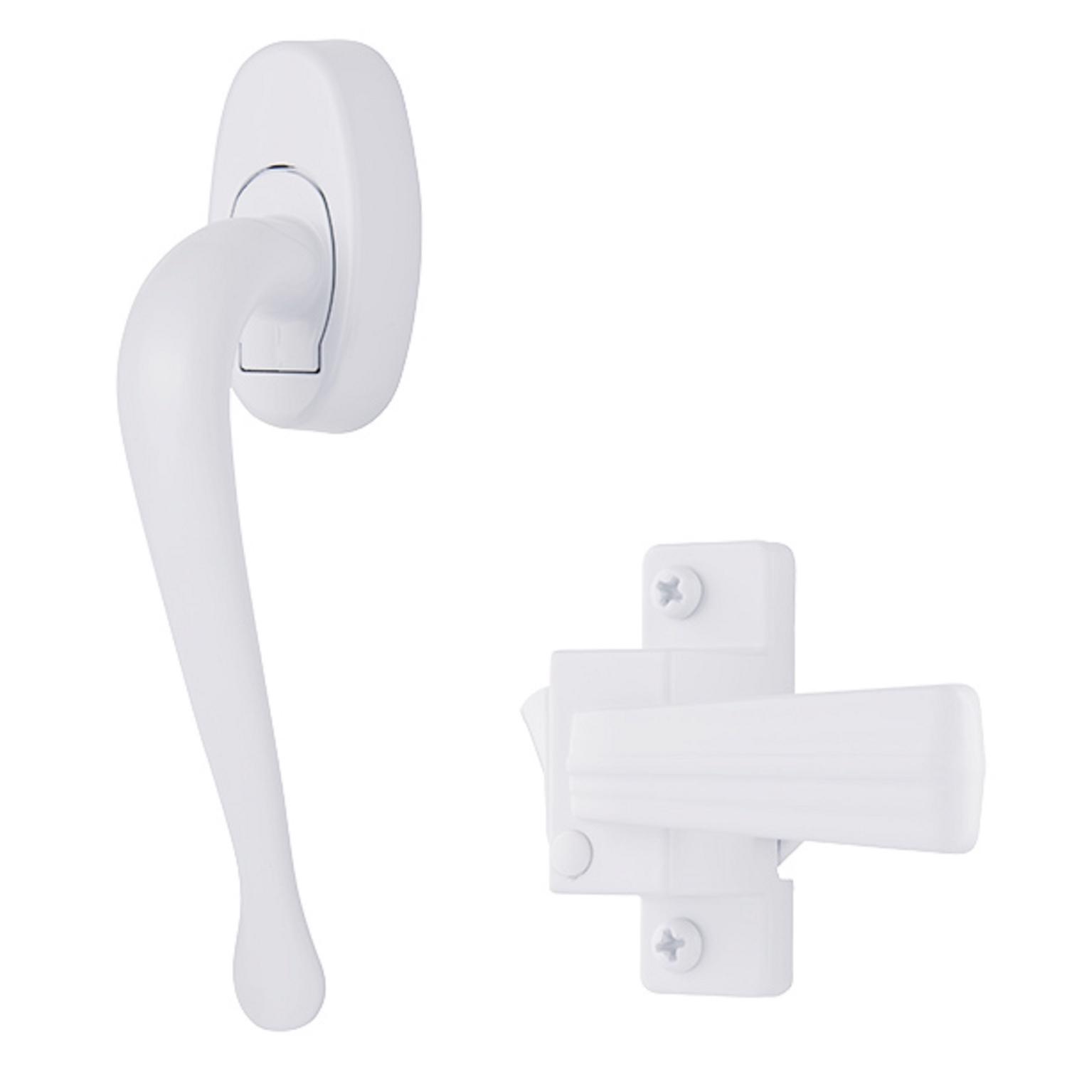 Ace Bright White Metal Screen Storm Door Latch 1 Pack