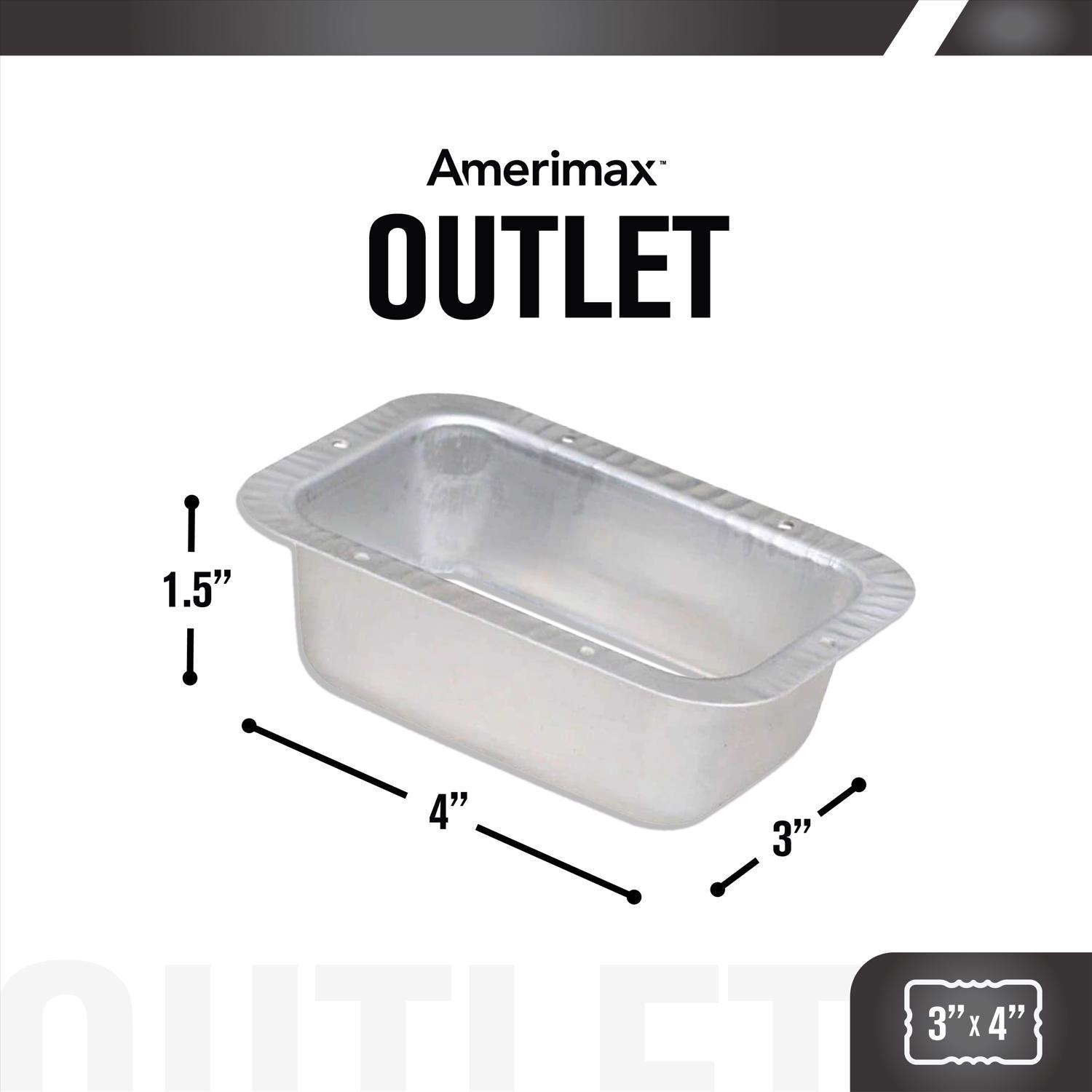 Amerimax 1.5 in. H X 4.75 in. W X 3.25 in. L Metallic Aluminum K Outlet