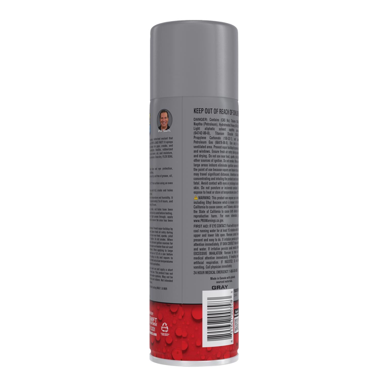 Flex Seal Family of Products Flex Seal Gray Rubber Spray Sealant 14 oz