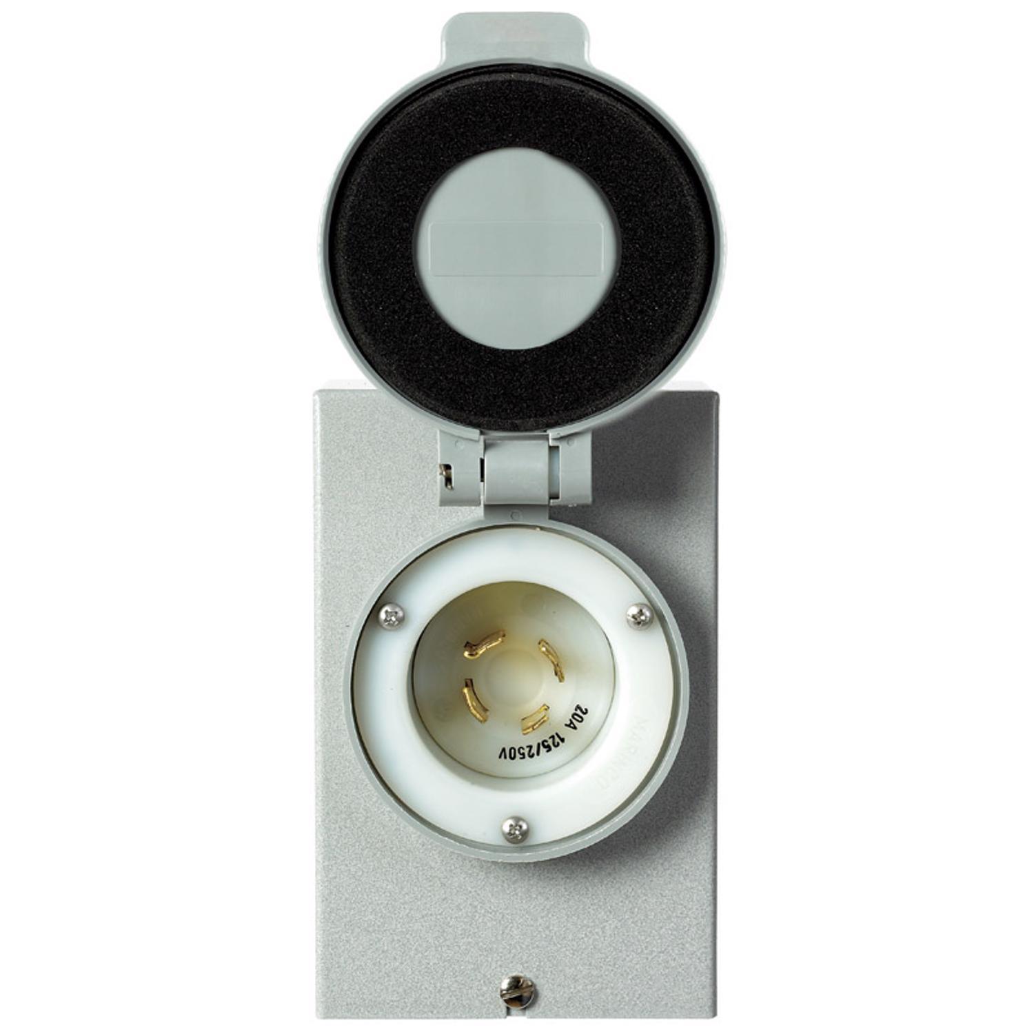 Reliance Controls PB Series 20 amps 120/240 V 1 space 1 circuits Surface Mount Power Inlet Box
