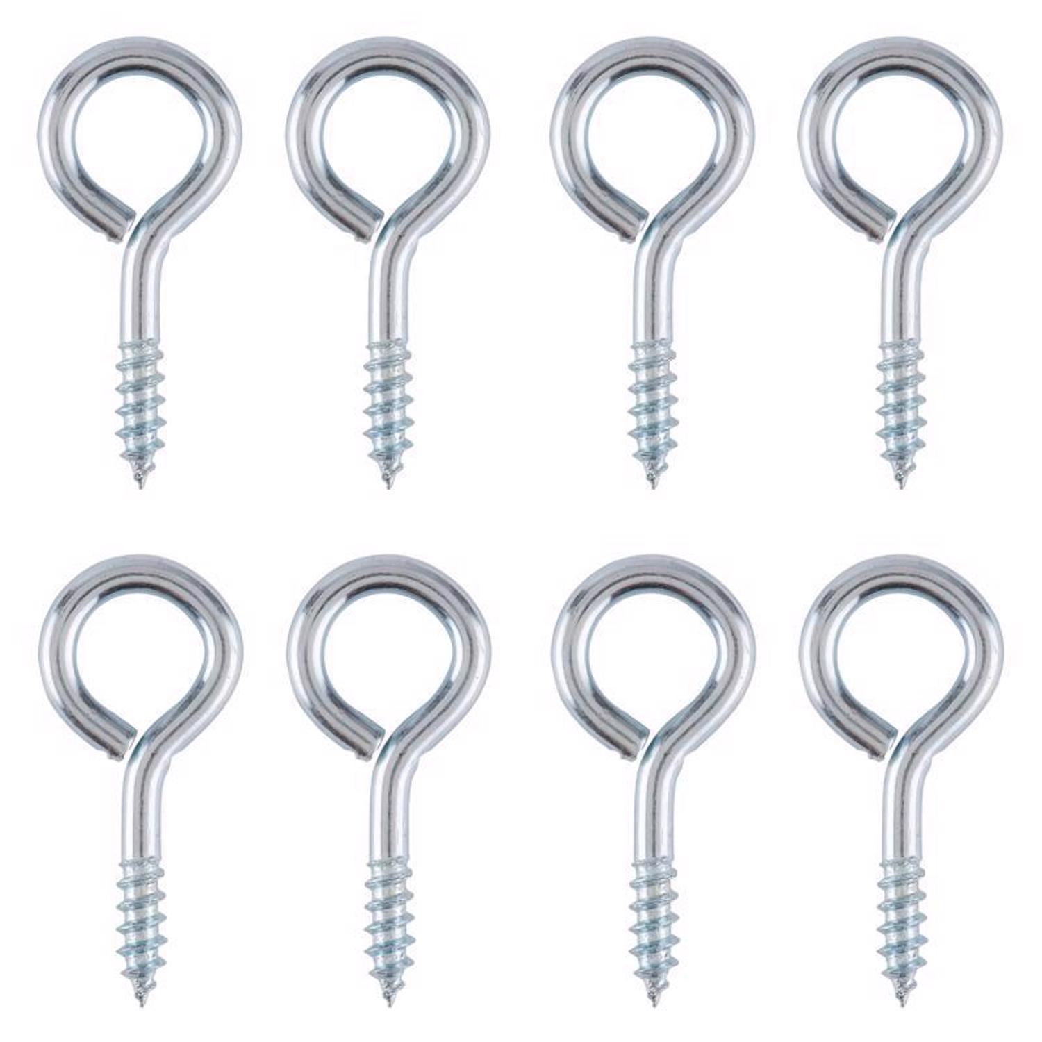 Ace 5/32 in. D X 1-7/16 in. L Zinc-Plated Steel Screw Eye 45 lb. cap. 8 pk
