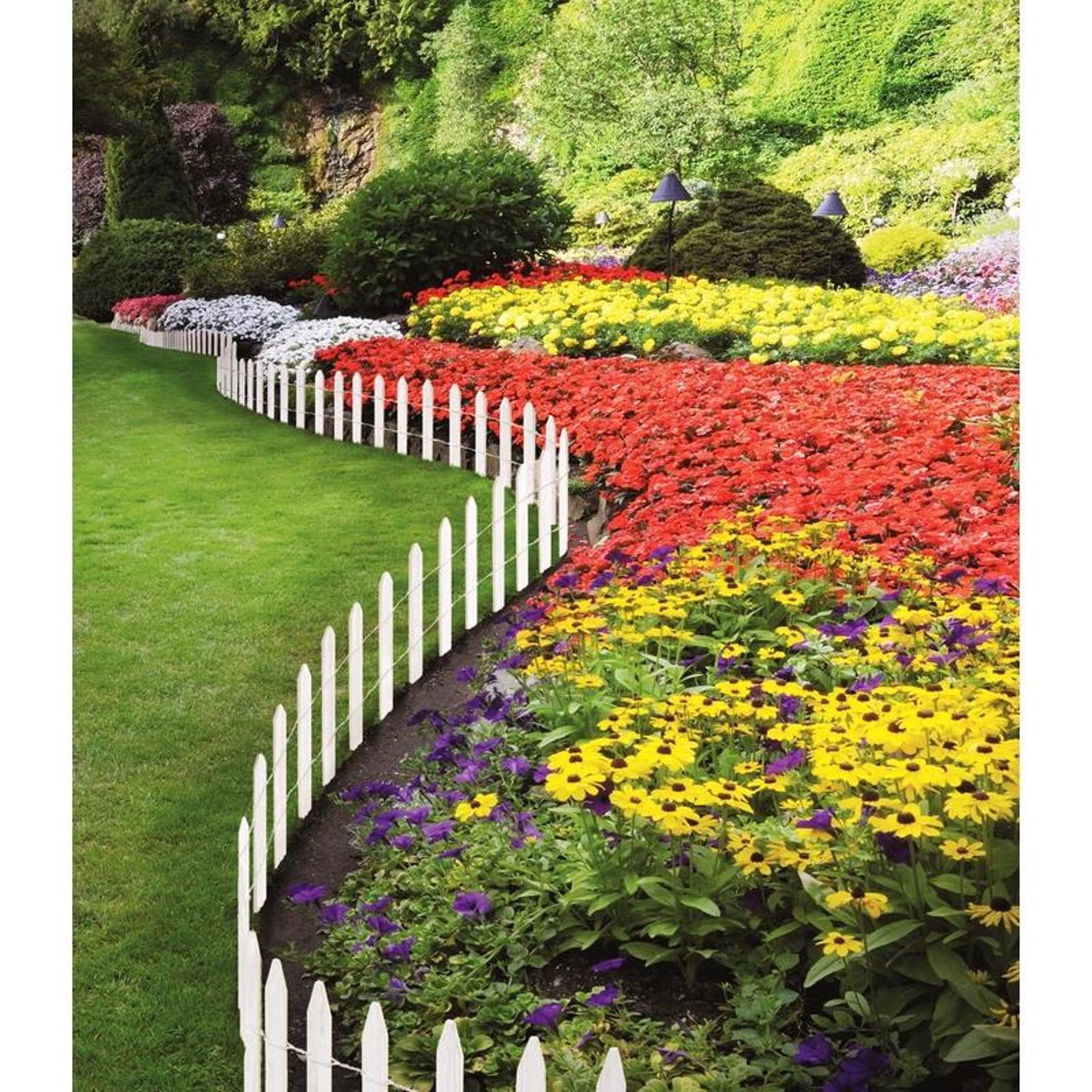Greenes 144 in. L X 16 in. H Wood White Garden Fence
