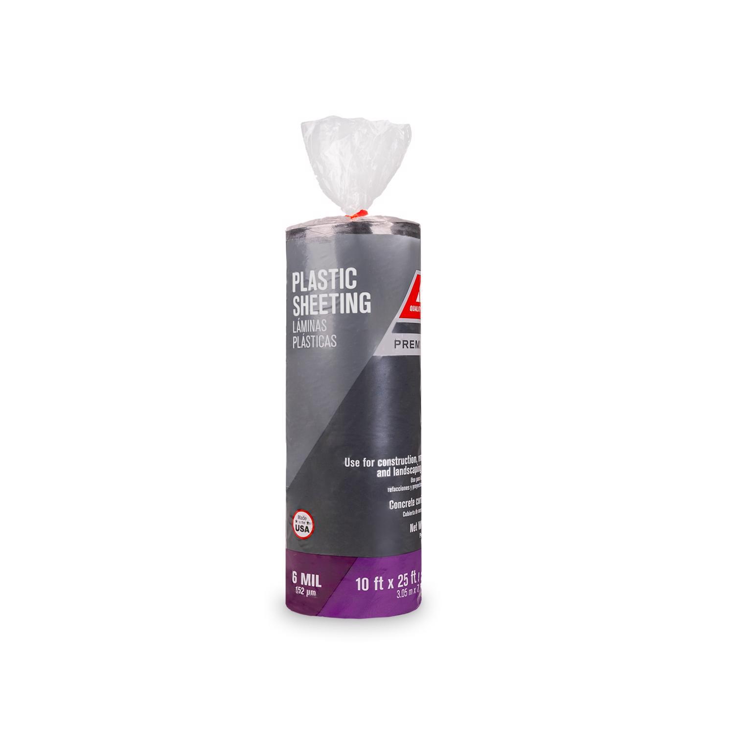 Ace Plastic Sheeting 6 mil X 10 ft. W X 25 ft. L Polyethylene Black 1 pk