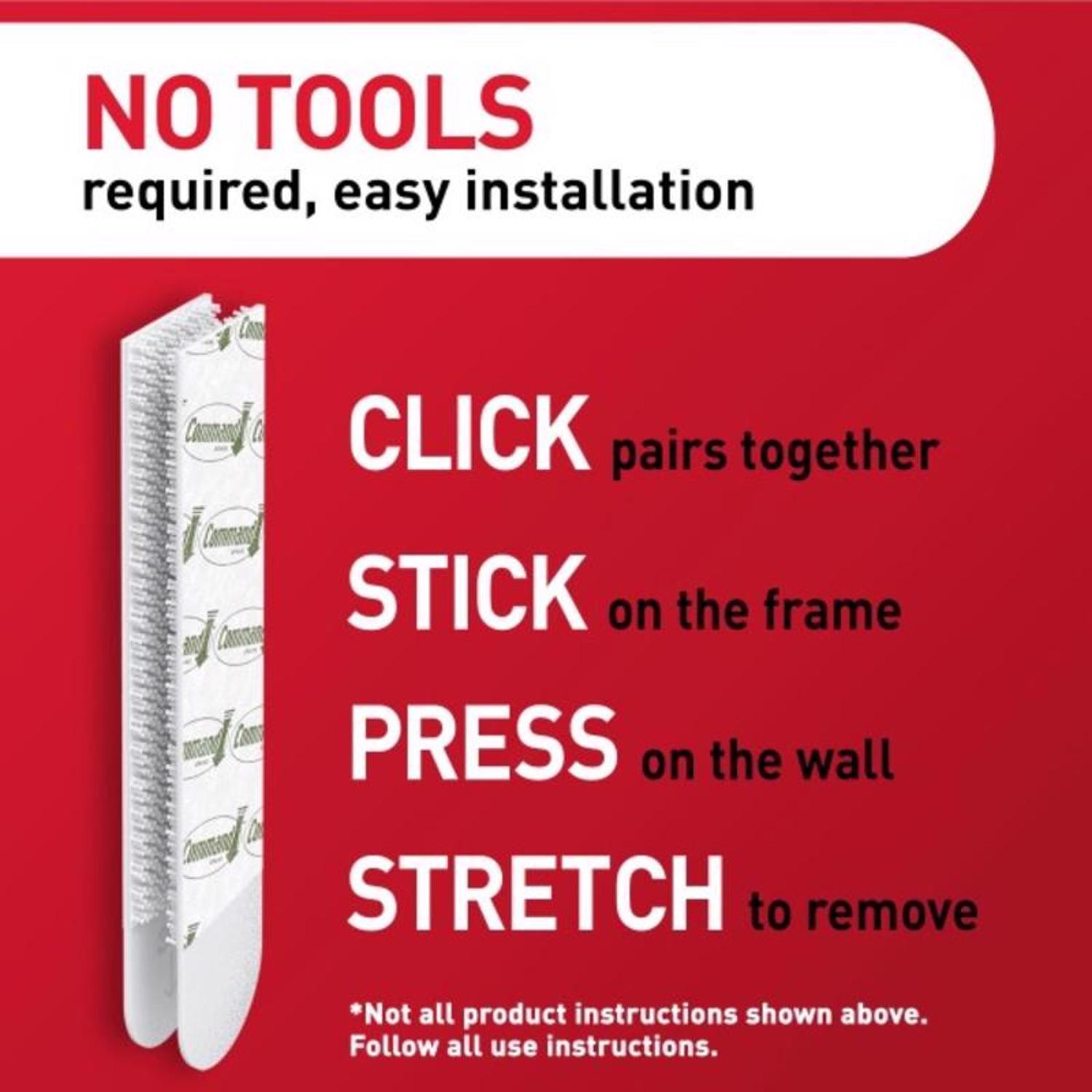 3M Command White Large Picture Hanging Strips 15 lb 4 pair