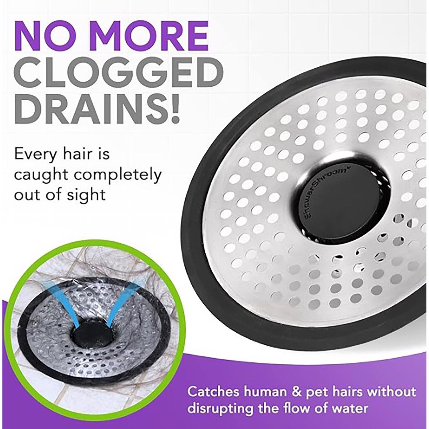 ShowerShroom Ultra Edition Brushed Stainless Steel Drain Protector