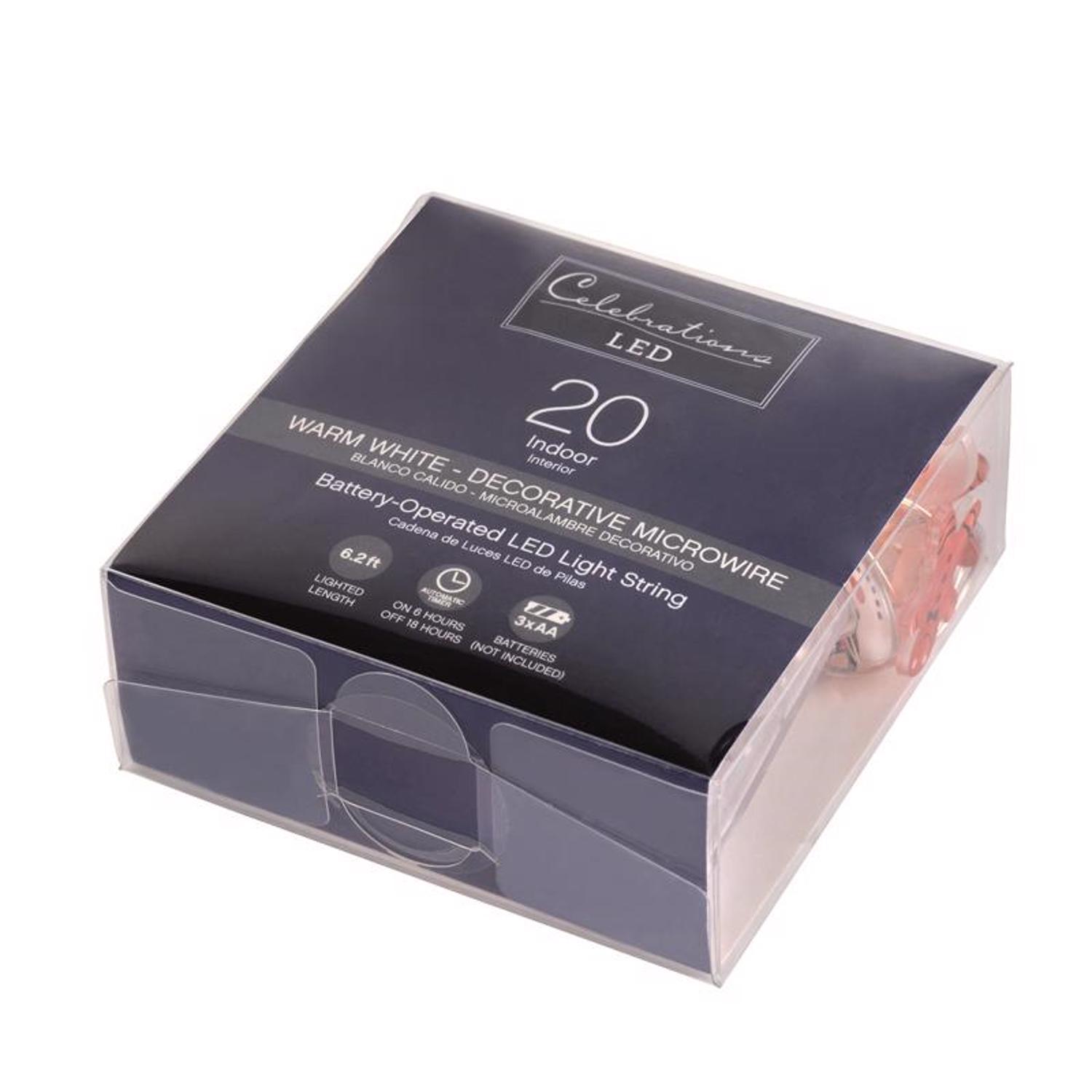 Celebrations LED Micro Dot/Fairy Clear/Warm White 20 ct Novelty Christmas Lights 6.2 ft.