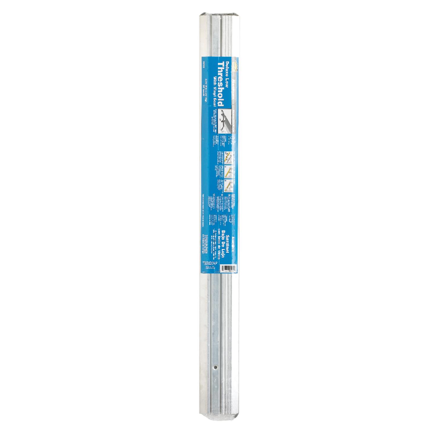 M-D 0.75 in. H X 3.75 in. W X 36 in. L Mill Aluminum Deluxe Low Threshold Silver