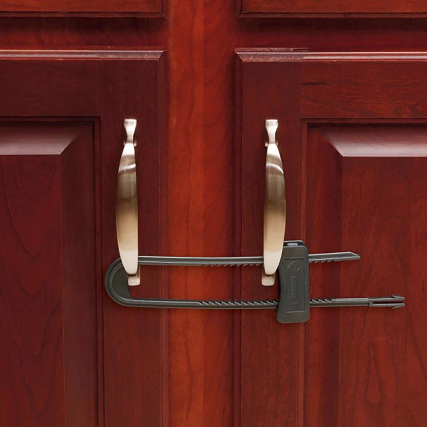 Safety 1st Black Plastic Cabinet Slide Locks 2 pk