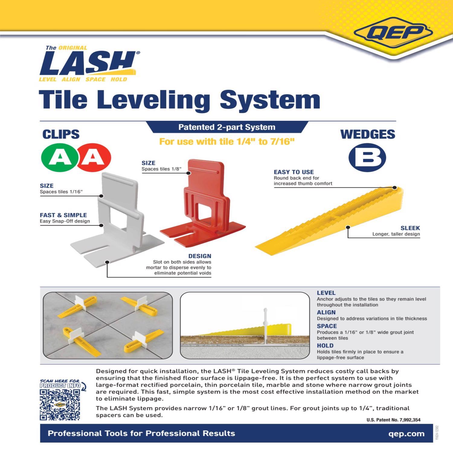 QEP Lash 1.52 in. H X 0.75 in. W X 1.27 in. L Plastic Tile Spacer Clips 100 pk