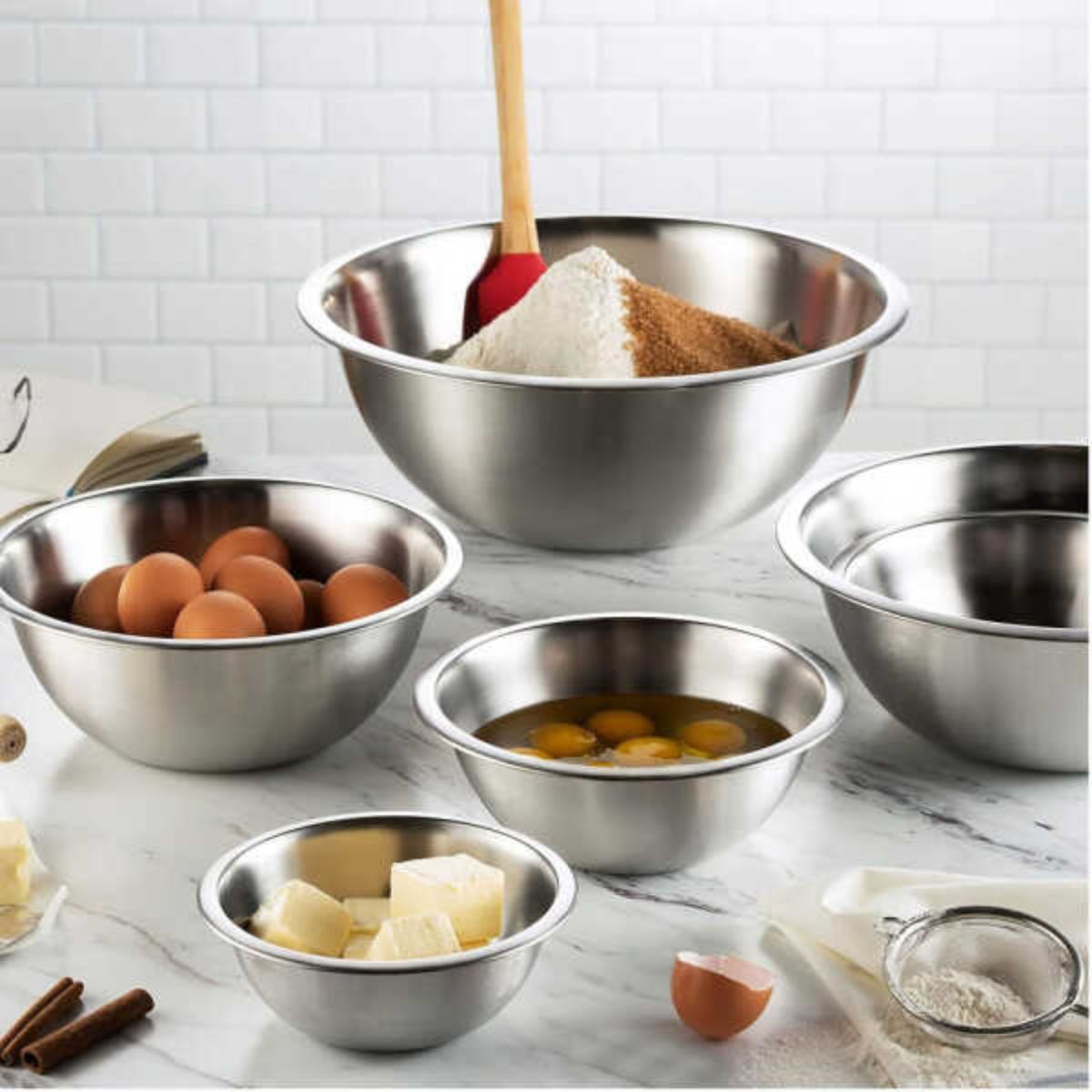 Bene Casa Mixing Bowl 5 QT Stainless Steel