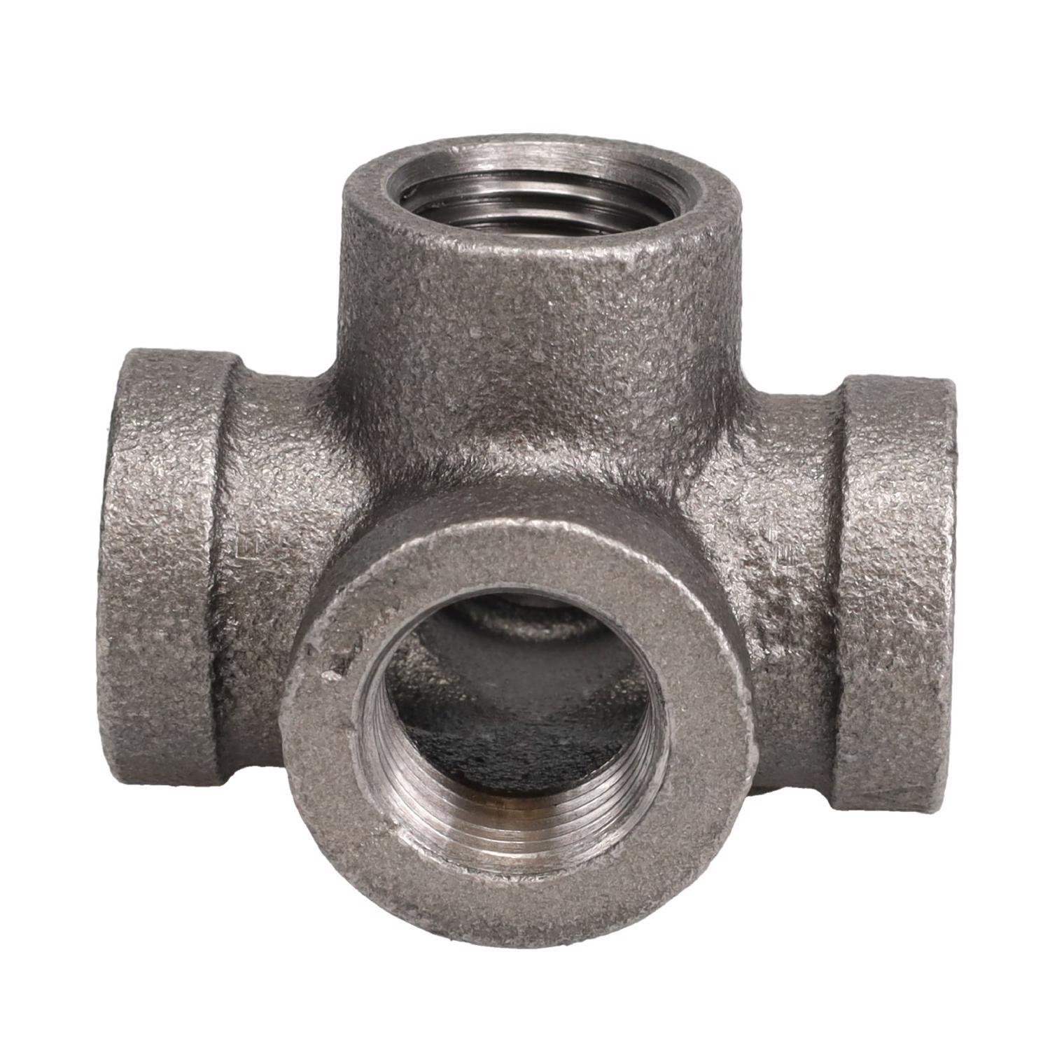 STZ Industries 1/2 in. FIP each X 1/2 in. D FIP 1/2 in. D Female Black Malleable Iron Cross
