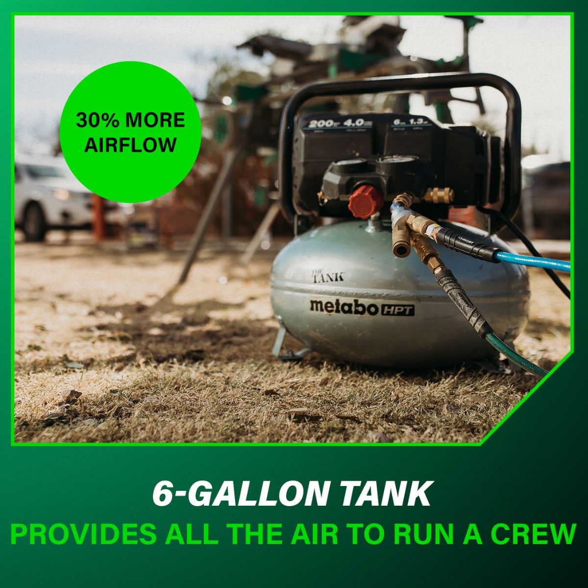 THE TANK 6-Gallon High Capacity Pancake Air Compressor | Metabo HPT EC914S
