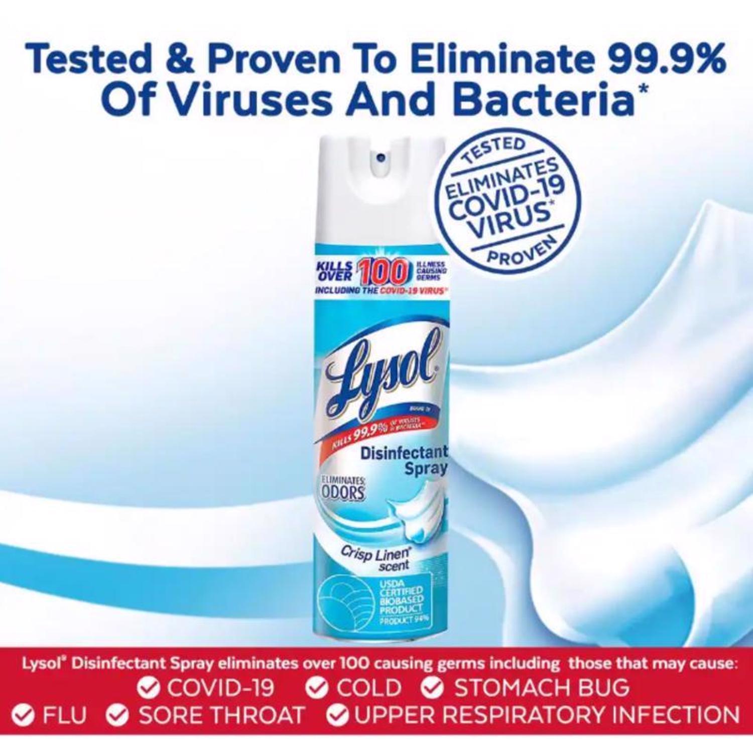 Lysol Crisp Linen Scent Disinfectant Spray 19 oz 1 pk