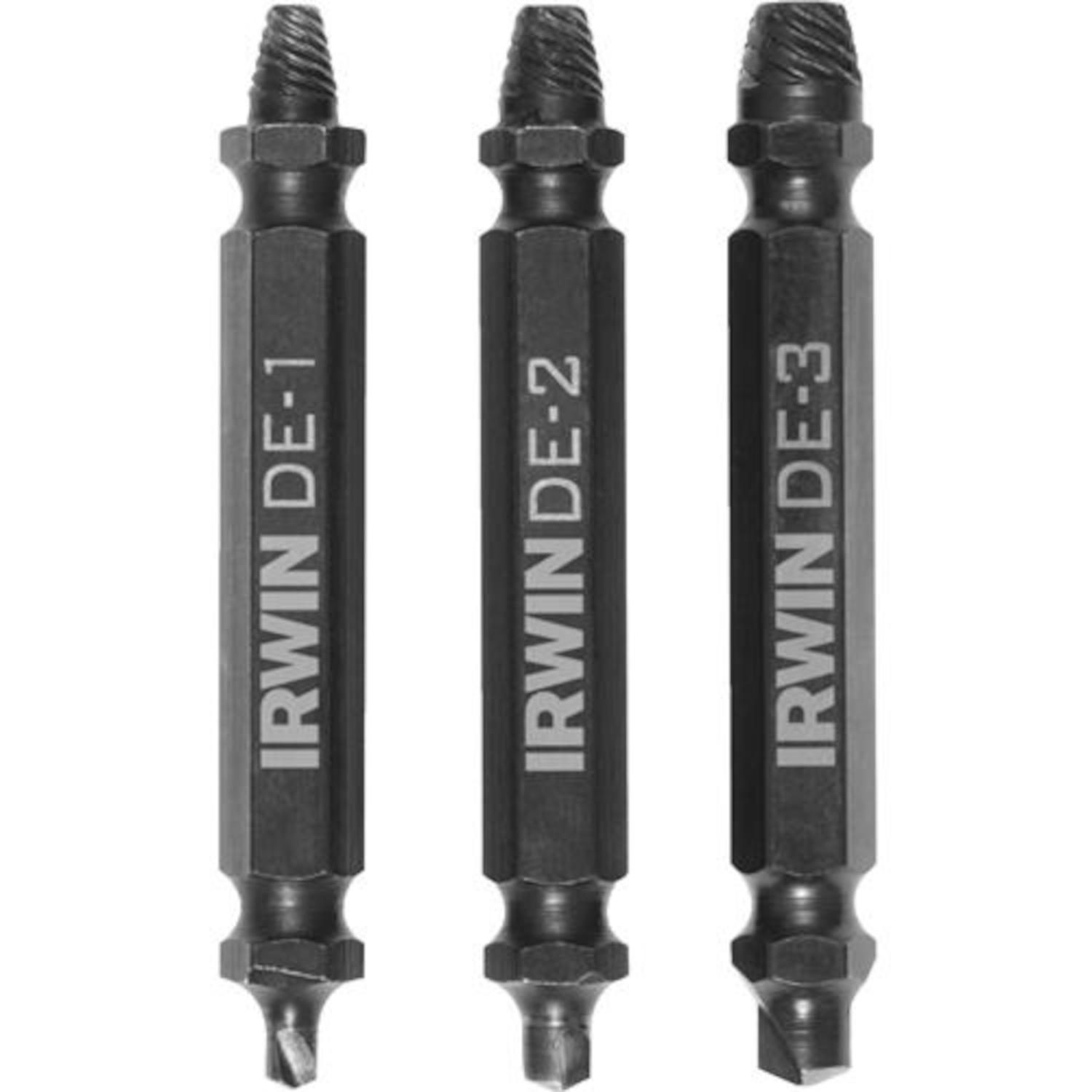 Irwin Impact Screw-Grip.15 in. M2 High Speed Steel Double-Ended Screw Extractor 2 in. 3 pc