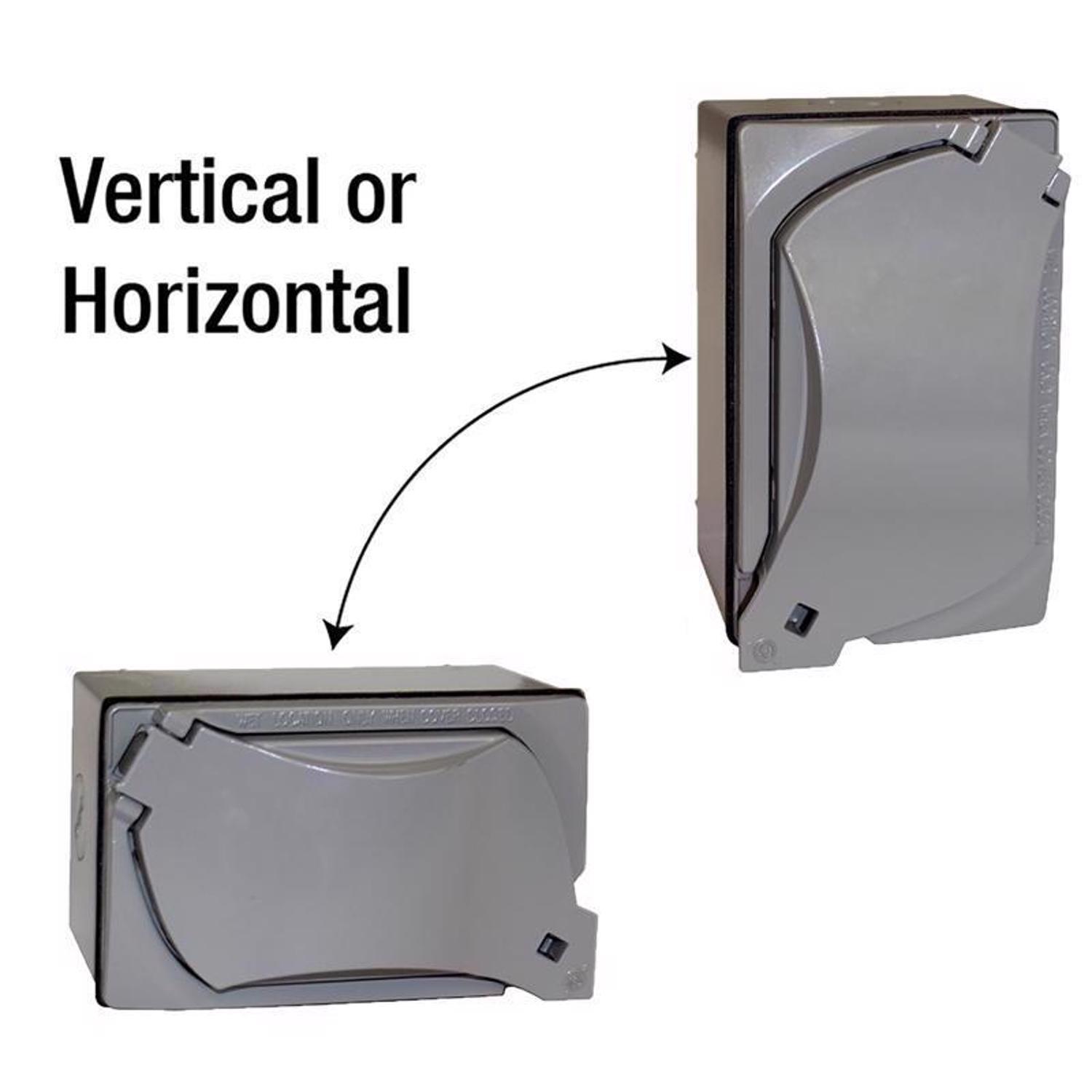 Sigma Engineered Solutions Rectangle Die-Cast Metal 1 gang 4.58 in. H X 2.83 in. W Duplex Outlet Kit