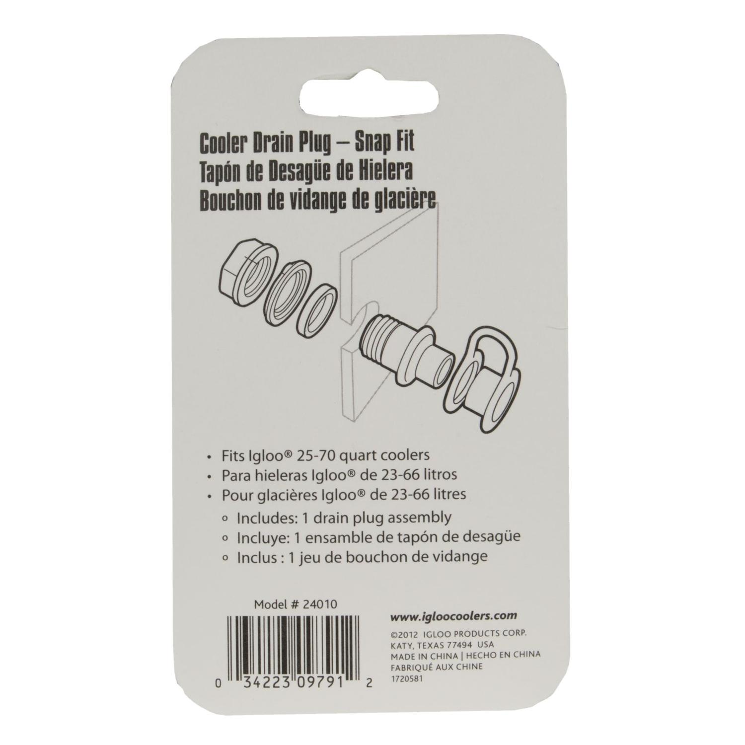 Igloo Cooler Drain Plug White 1 pk