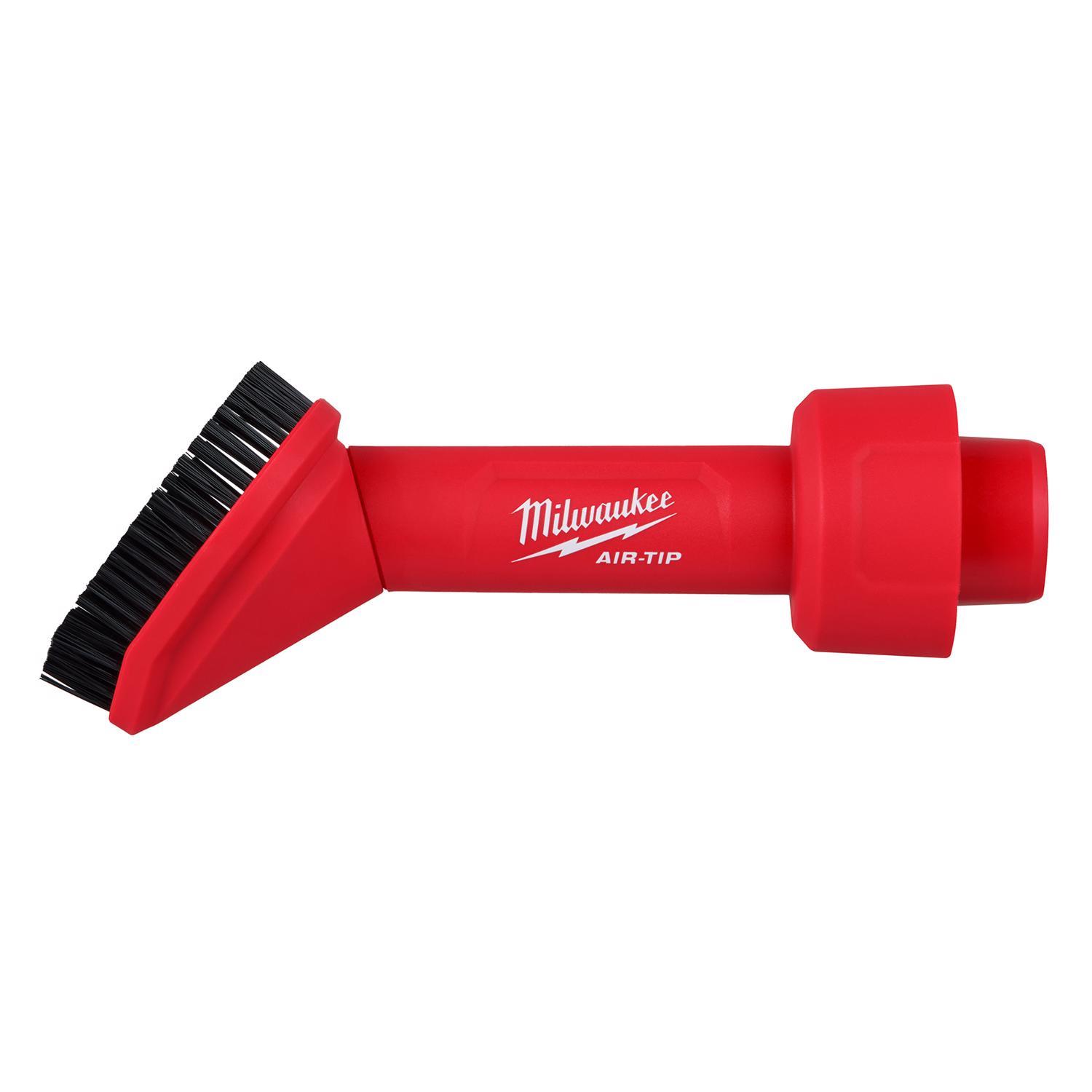 Milwaukee AIR-TIP 1-1/4 in. - 2-1/2 in. Shop Rotating Corner Brush Tool Wet/Dry Vac Brush 1 pc