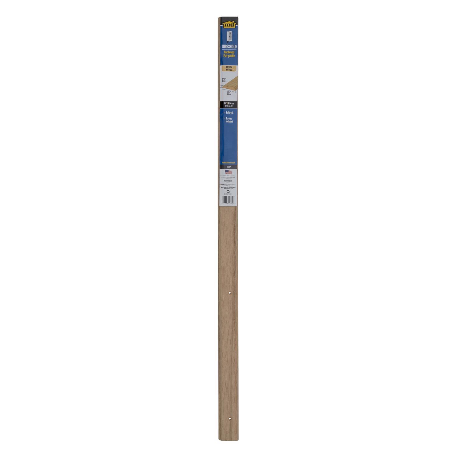M-D Building Products 0.3125 in. H X 1.75 in. W X 36 in. L Natural Hardwood Flat Top Threshold Natur
