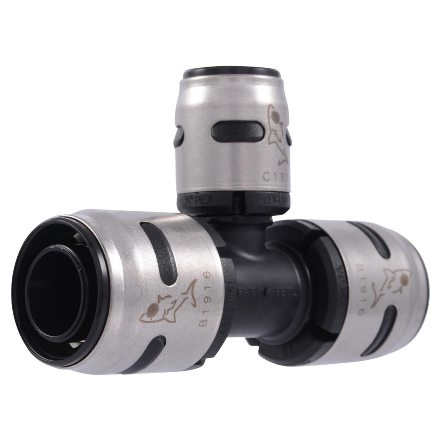 SharkBite EvoPEX 3/4 in. Push X 3/4 in. D Push Brass Reducing Tee