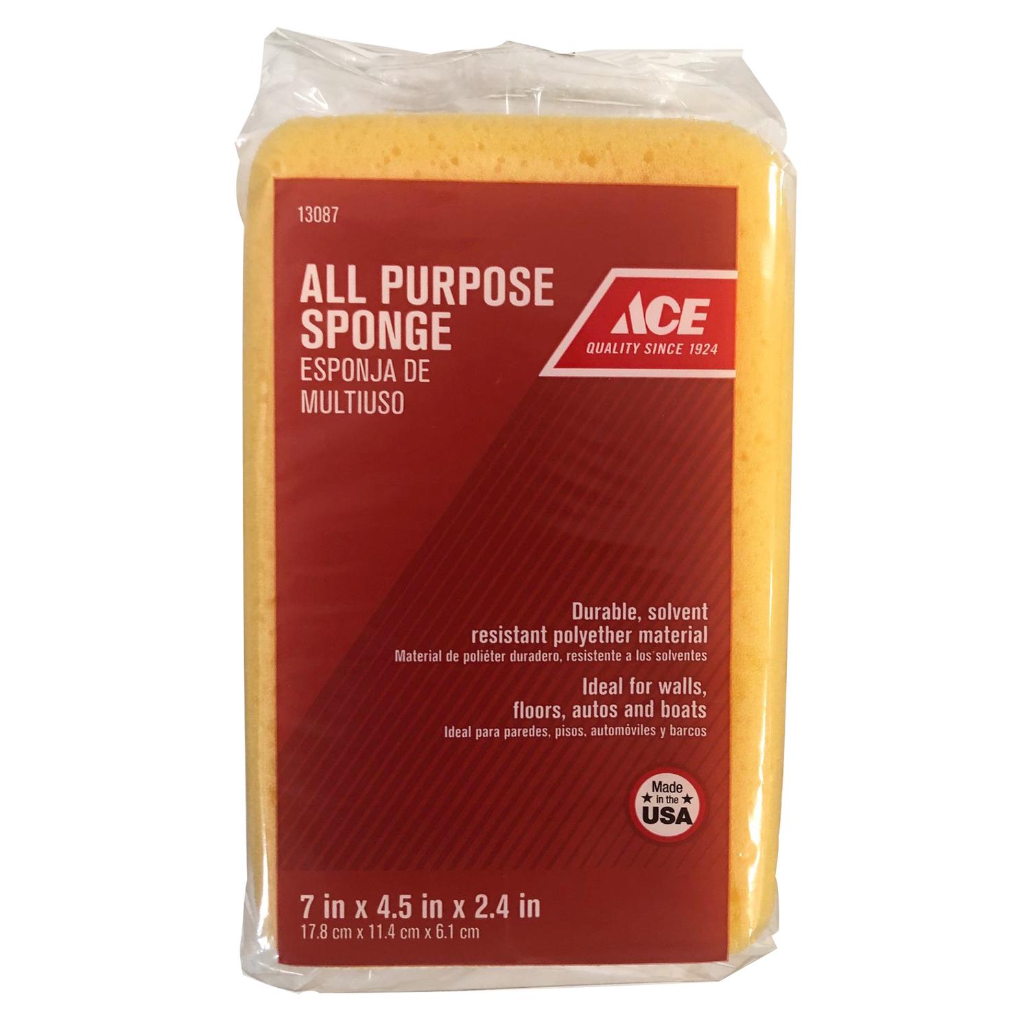 Ace Medium Duty Antibacterial Sponge For All Purpose 7 in. L 1 pc