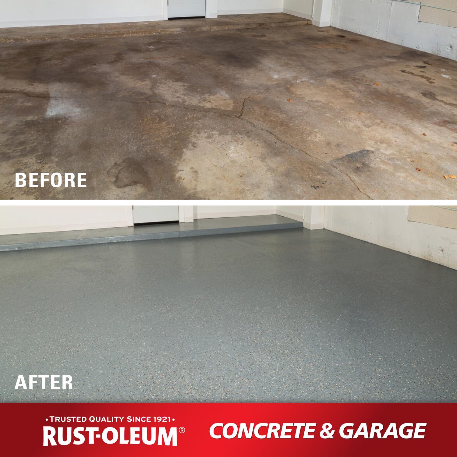 Rust-Oleum Satin Armor Gray Water-Based Acrylic Concrete & Garage Floor Paint 1 gal