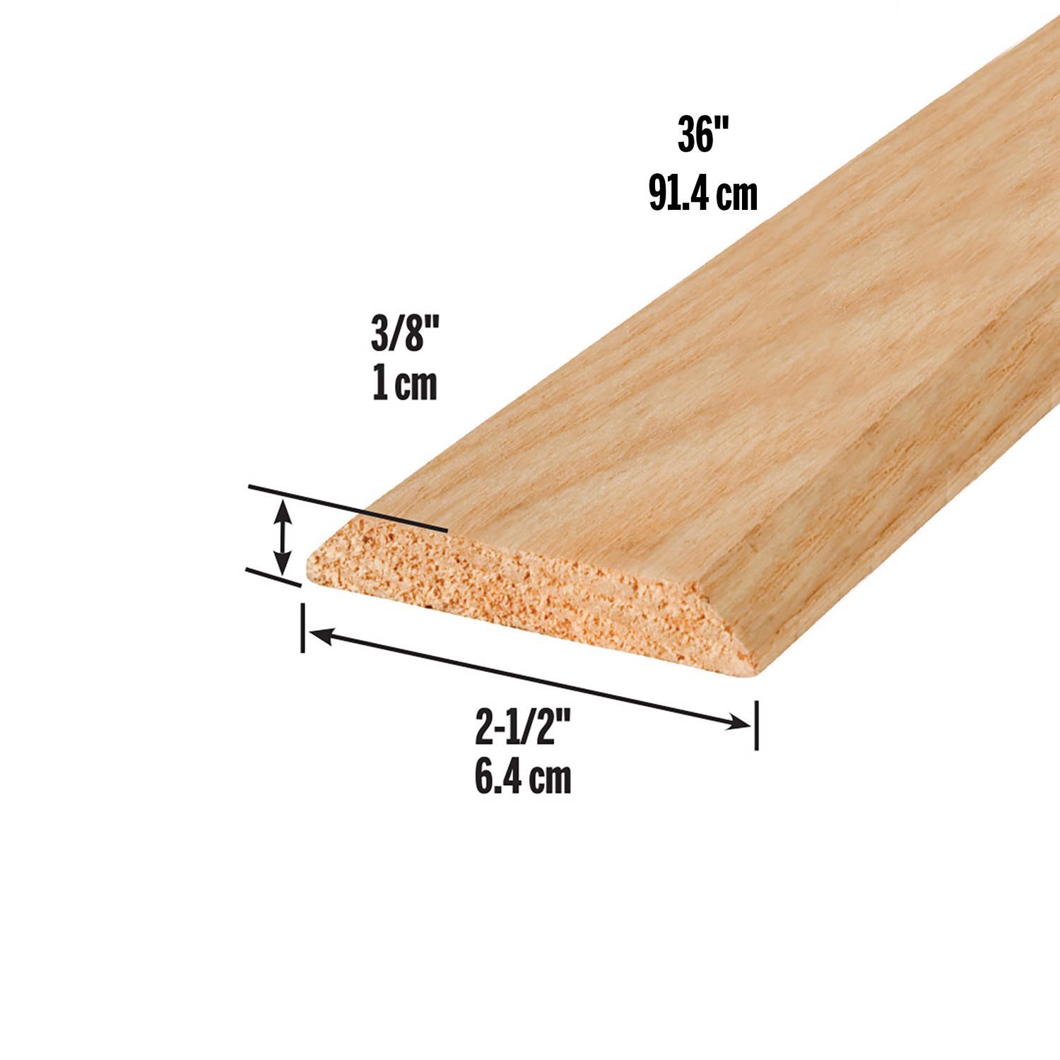 M-D Building Products 0.375 in. H X 2.5 in. W X 36 in. L Natural Hardwood Flat Top Threshold Natural