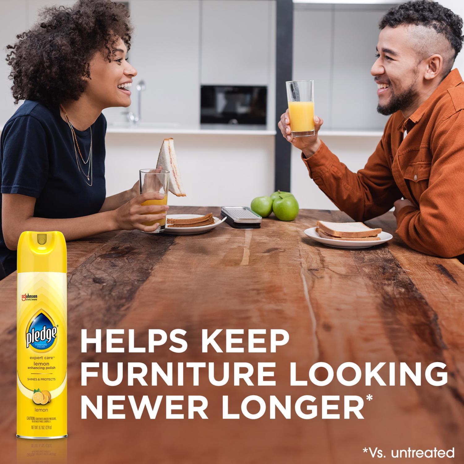 Pledge Lemon Scent Furniture Polish 9.7 oz Spray
