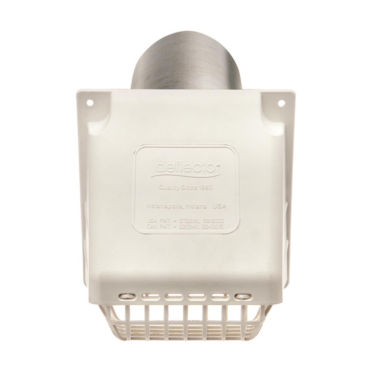 Ace 4 in. W X 6 in. L White Plastic Dryer Vent Hood