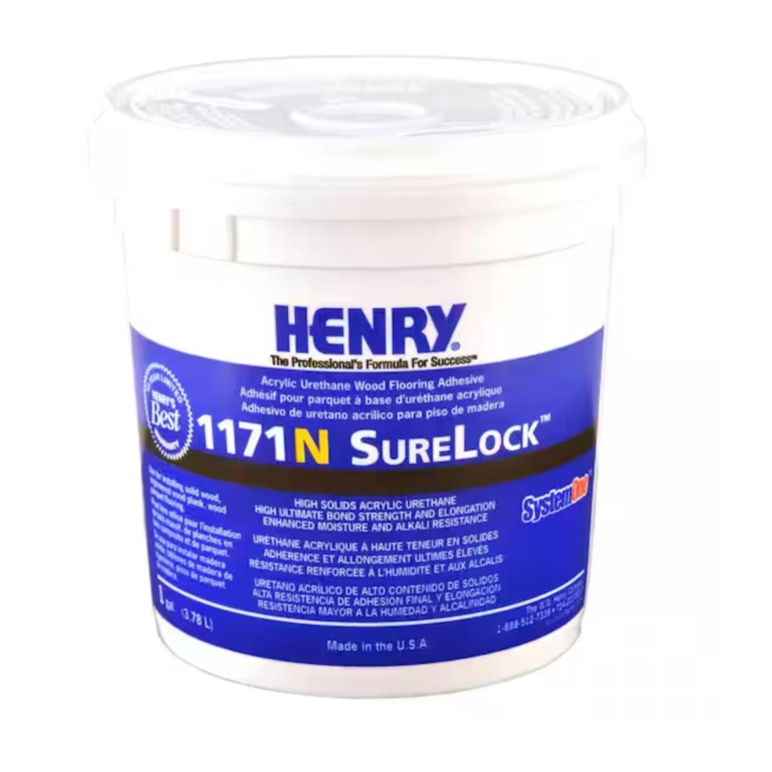 Henry 1171 N SureLock Acrylic Urethane Beige Wood Flooring Adhesive 1 gal