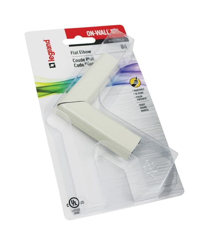 Legrand On-Wall 2.75 in. L Flat Elbow 1 pk