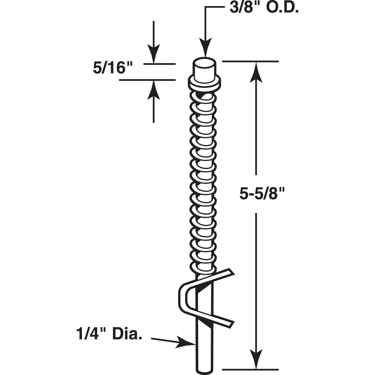 Prime-Line Zinc-Plated Silver Steel Bi-Fold Door Guide Rod 1 pk