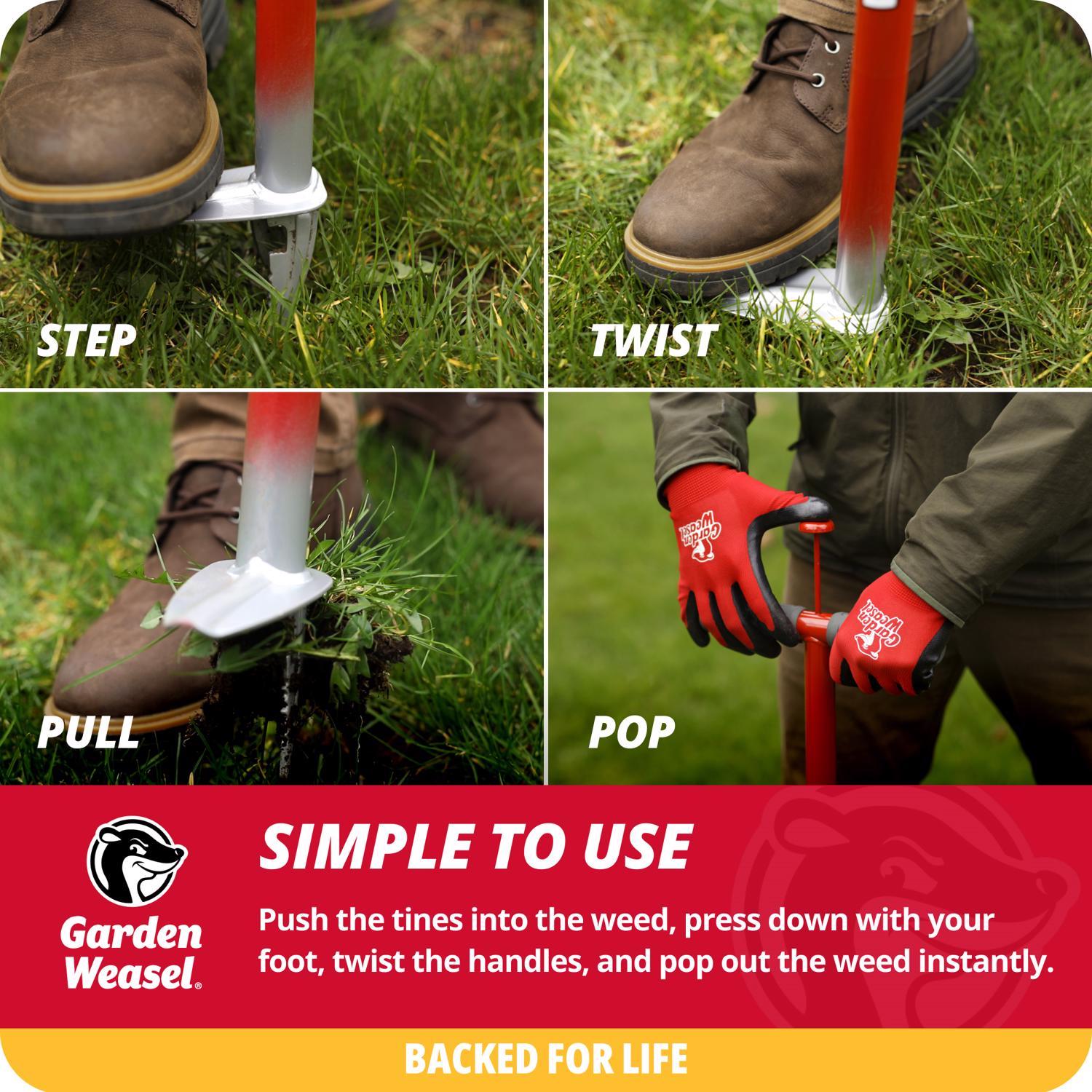 Garden Weasel Weed Popper Step & Twist 38 in. Steel Precision Tip Weed Cutter