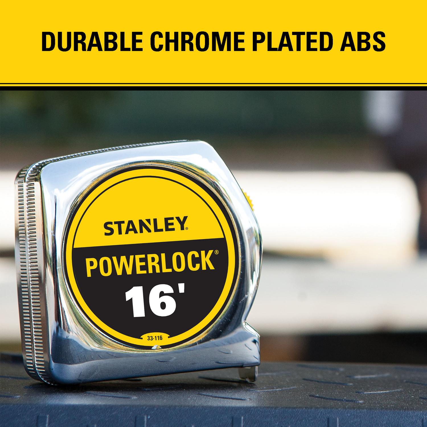 Stanley PowerLock 16 ft. L X 0.75 in. W Compact Tape Measure 1 pk