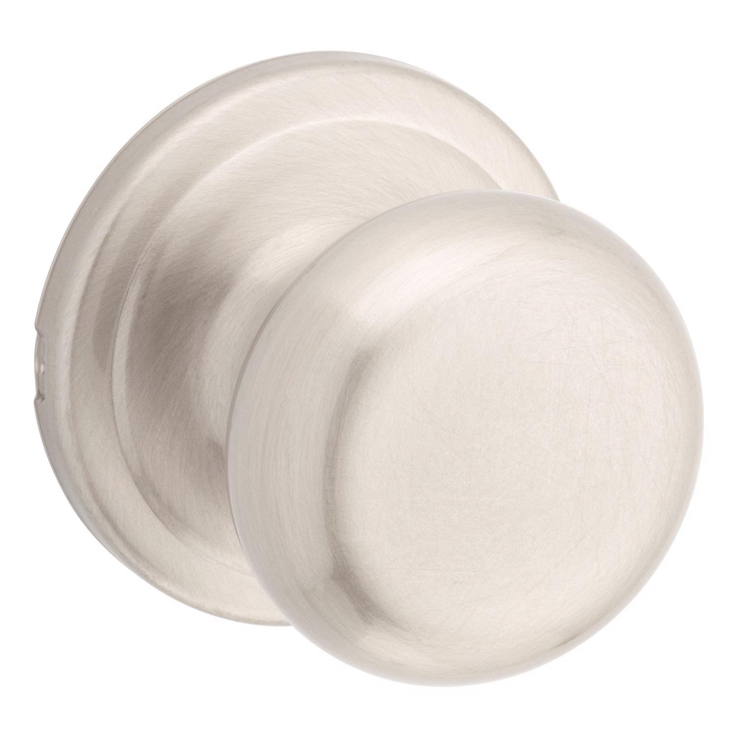 Kwikset Juno Satin Nickel Passage Door Knob 1-3/4 in.