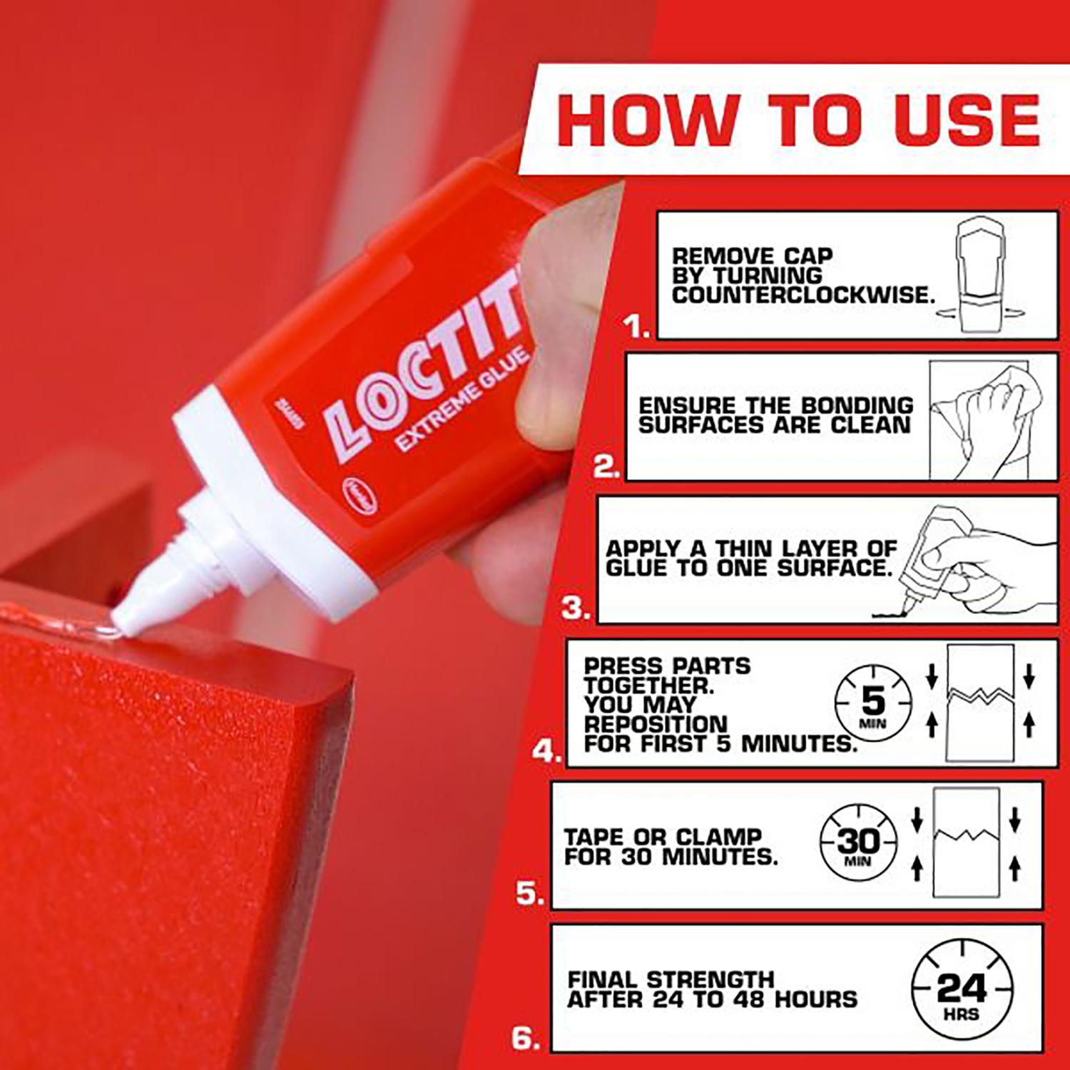 Loctite Extreme High Strength Crystal Clear Glue 1.62 oz