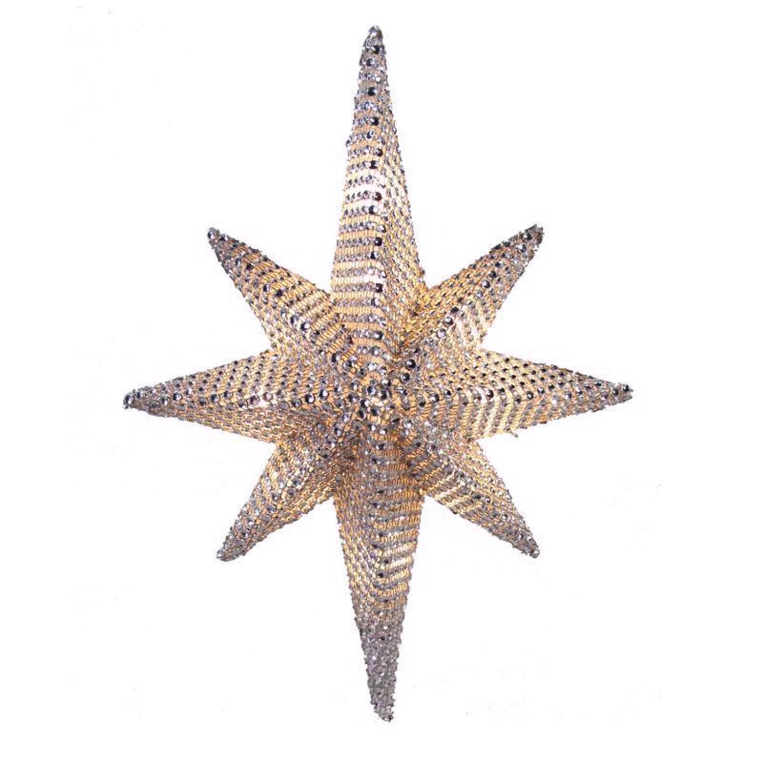 Celebrations Incandescent Silver Star of Bethlehem Tree Topper 14 in.
