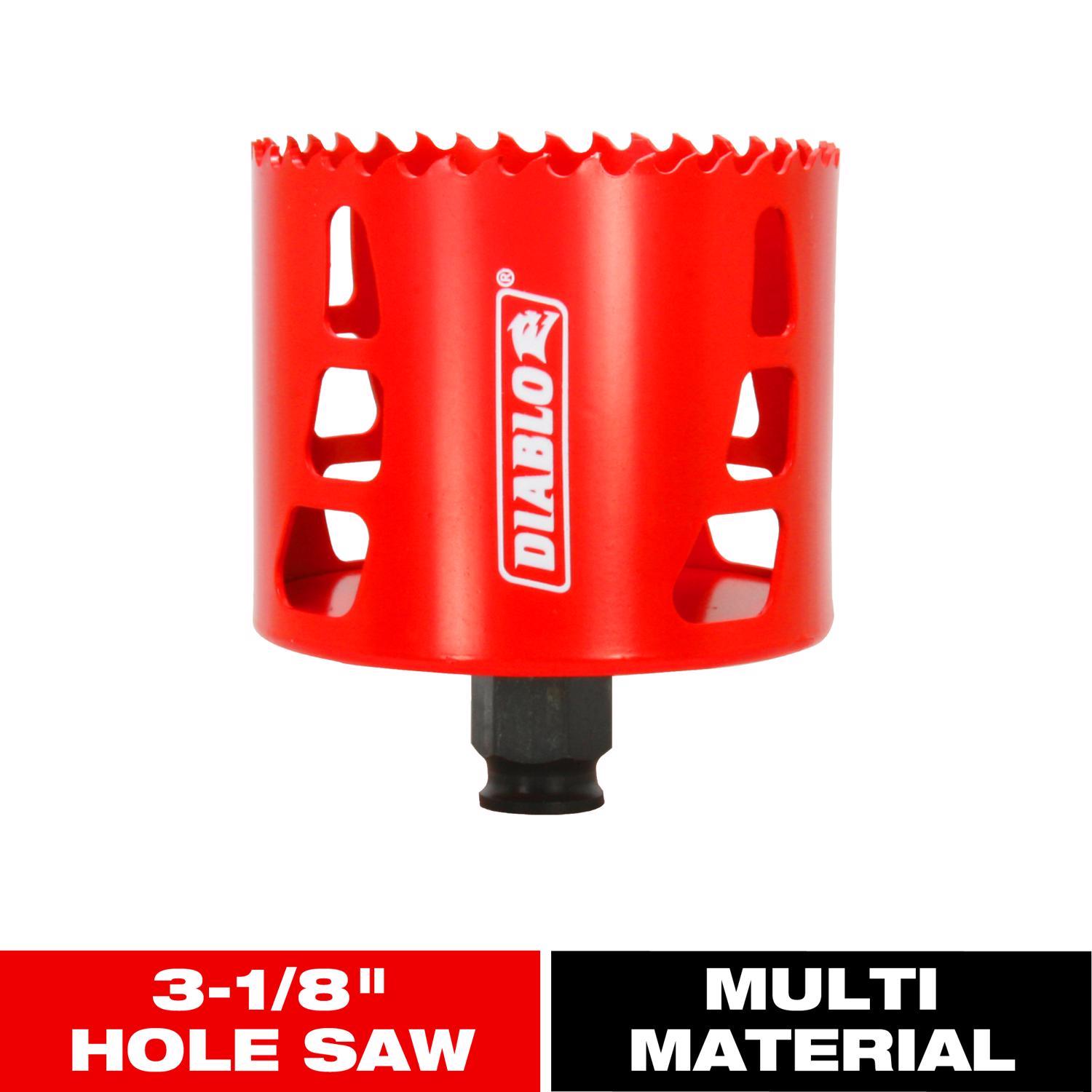 Diablo Snap-Lock Plus 3-1/8 in. Bi-Metal 2-3/8 in. L Hole Saw Arbor Included