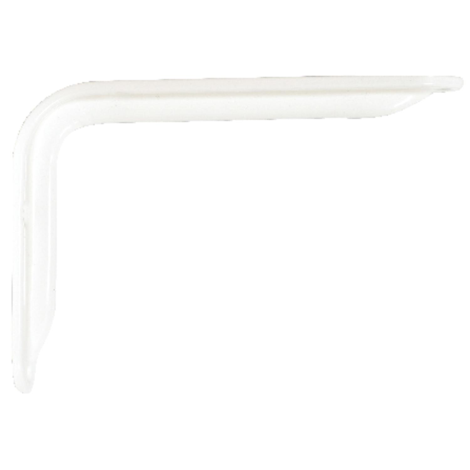 Knape & Vogt John Sterling White Steel Decorative Bracket 12 Ga. 8 in. L 125 lb