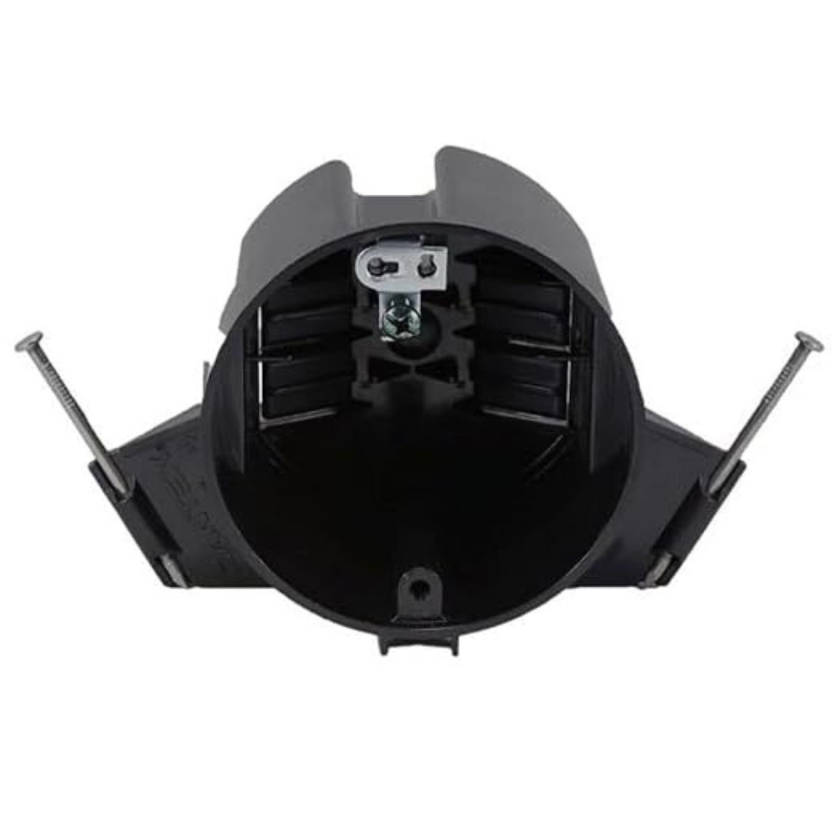 Cantex EZ Box New Work 18 cu. in. Round Polycarbonate Ceiling Box Black