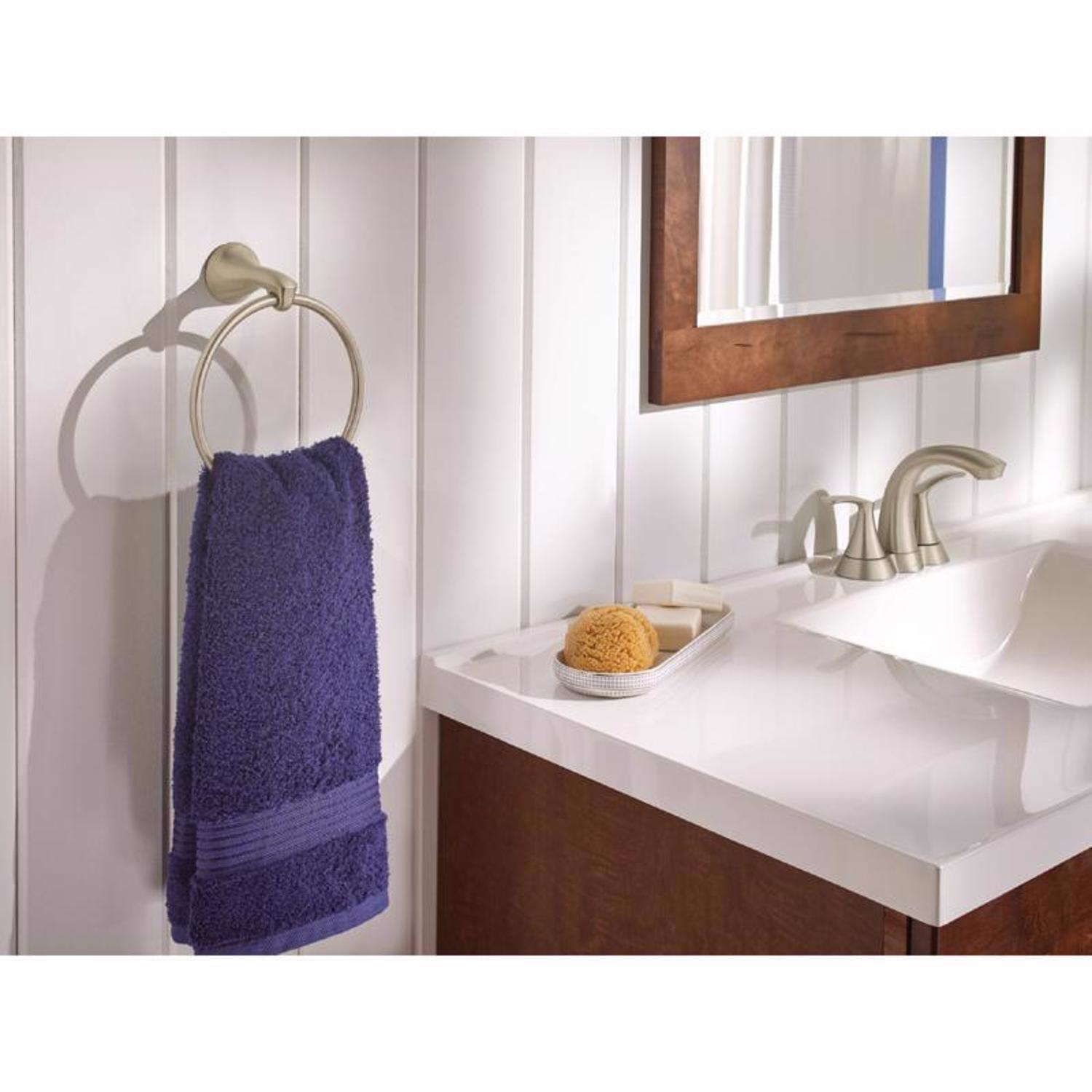 Moen Darcy Brushed Nickel Contemporary Bathroom Faucet 4 in.